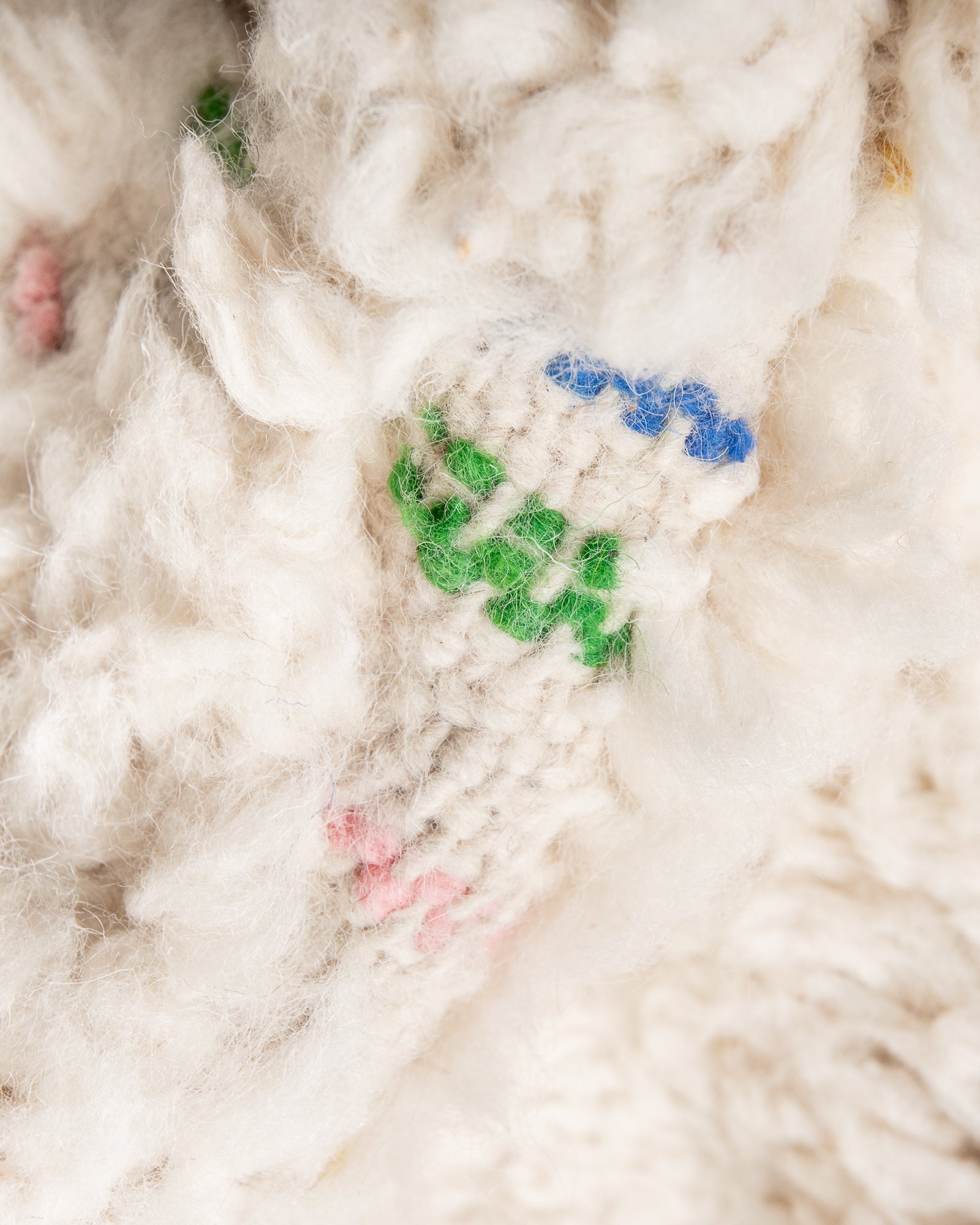 Modern, designer, handcrafted Berber rug from Morocco. Beniourain carpet with beautiful colours and patterns and fluffy wool texture. 