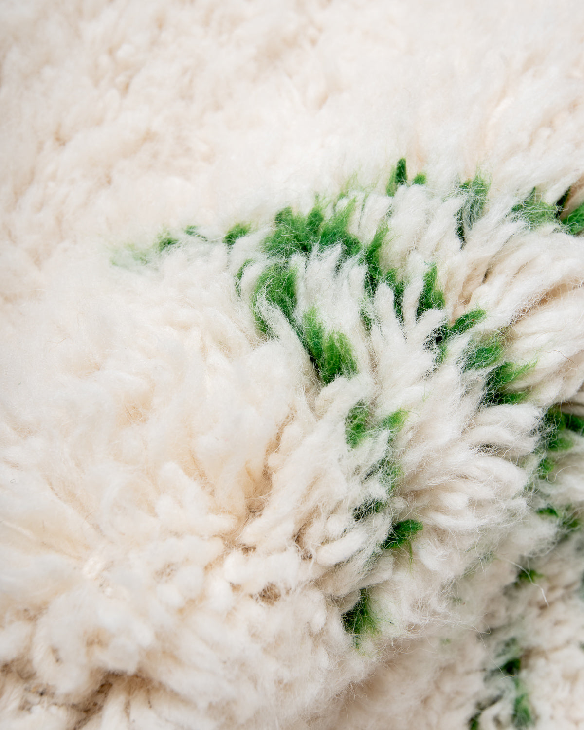 Modern, designer, handcrafted Berber rug from Morocco. Beniourain carpet with minimalist design, natural wool pile and a fluffy texture.