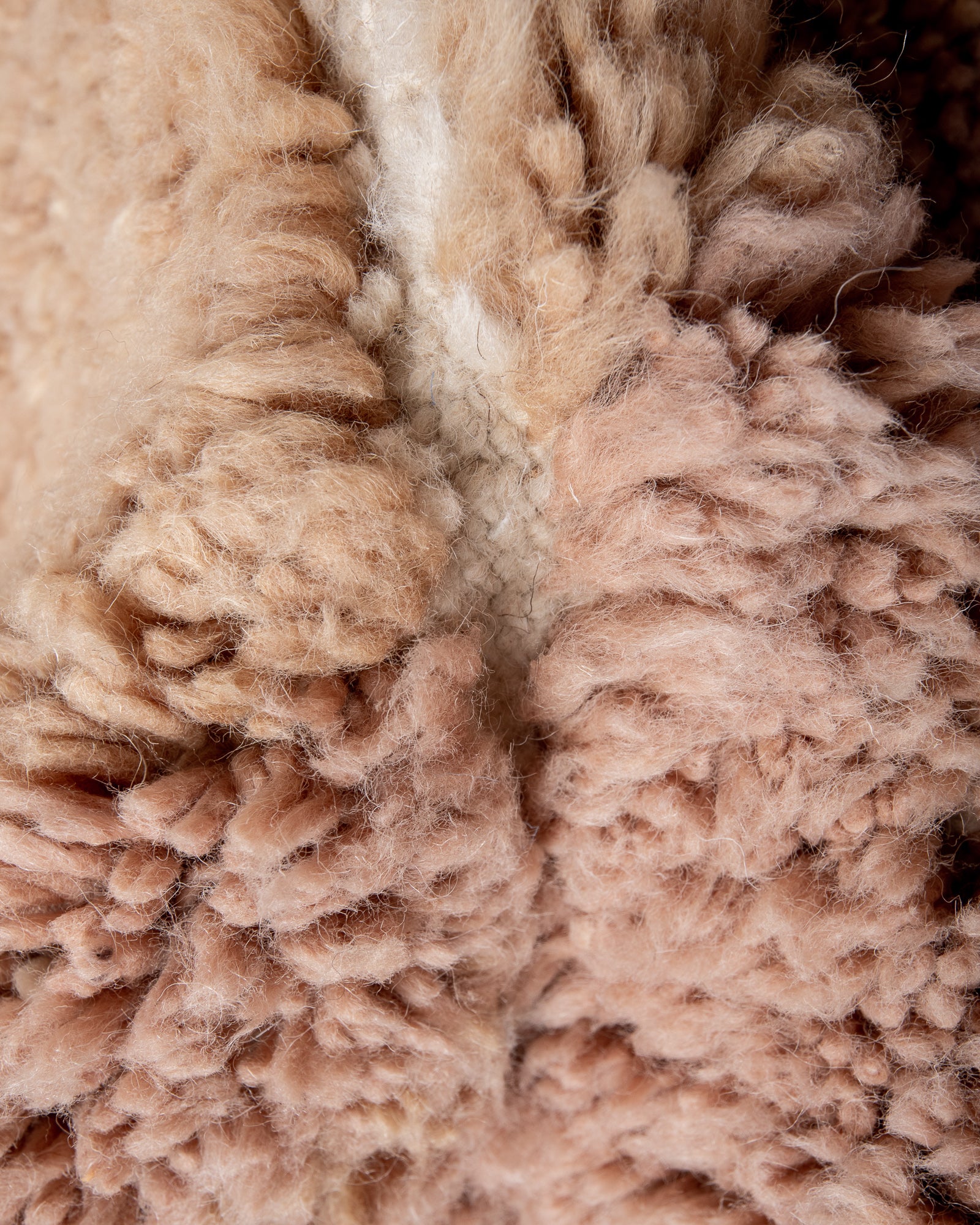 Modern, designer, handcrafted Berber rug from Morocco. Beniourain carpet with minimalist design, natural wool pile and a fluffy texture.