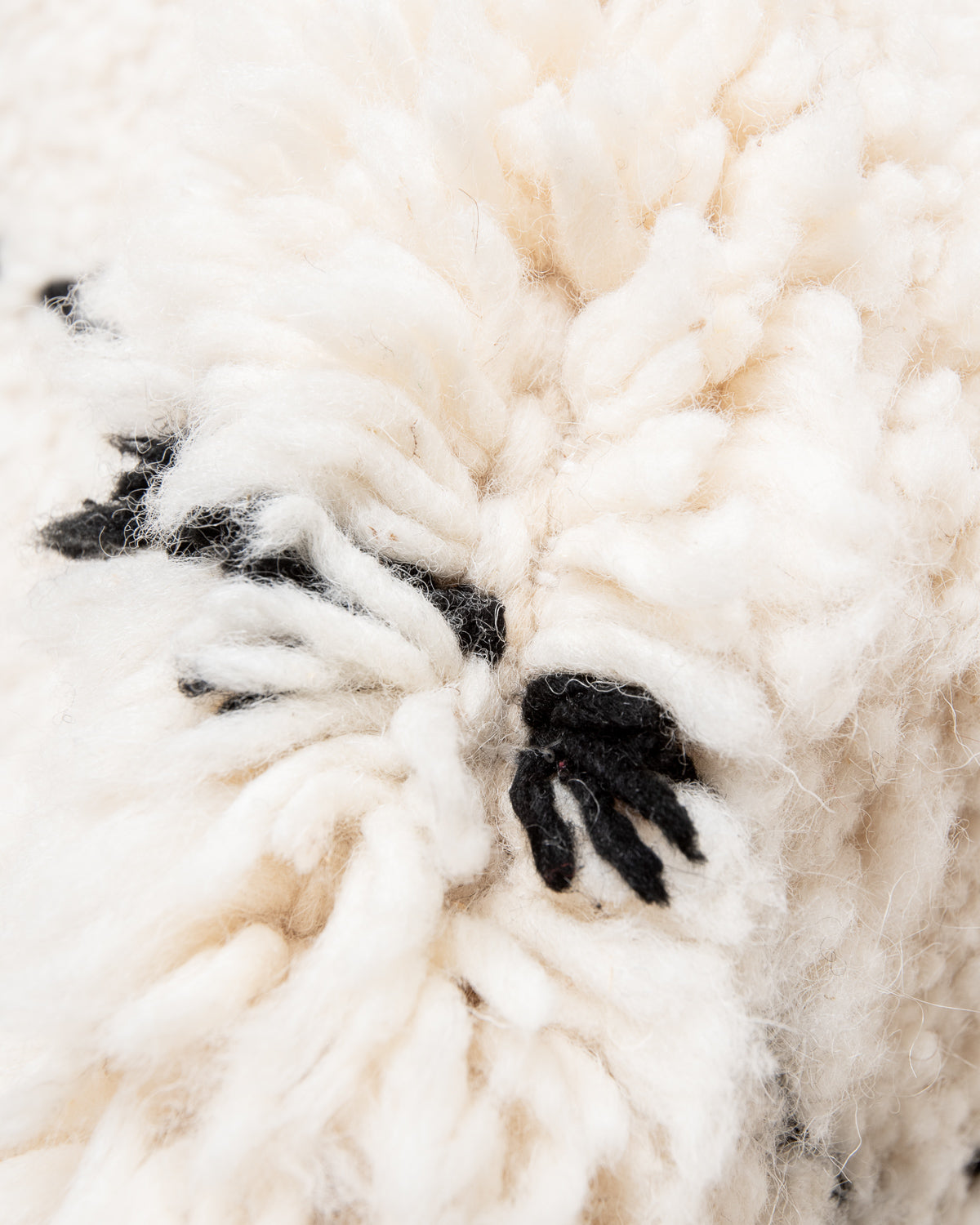 Modern, designer, handcrafted Berber rug from Morocco. Beniourain carpet with minimalist design, natural wool pile and a fluffy texture.