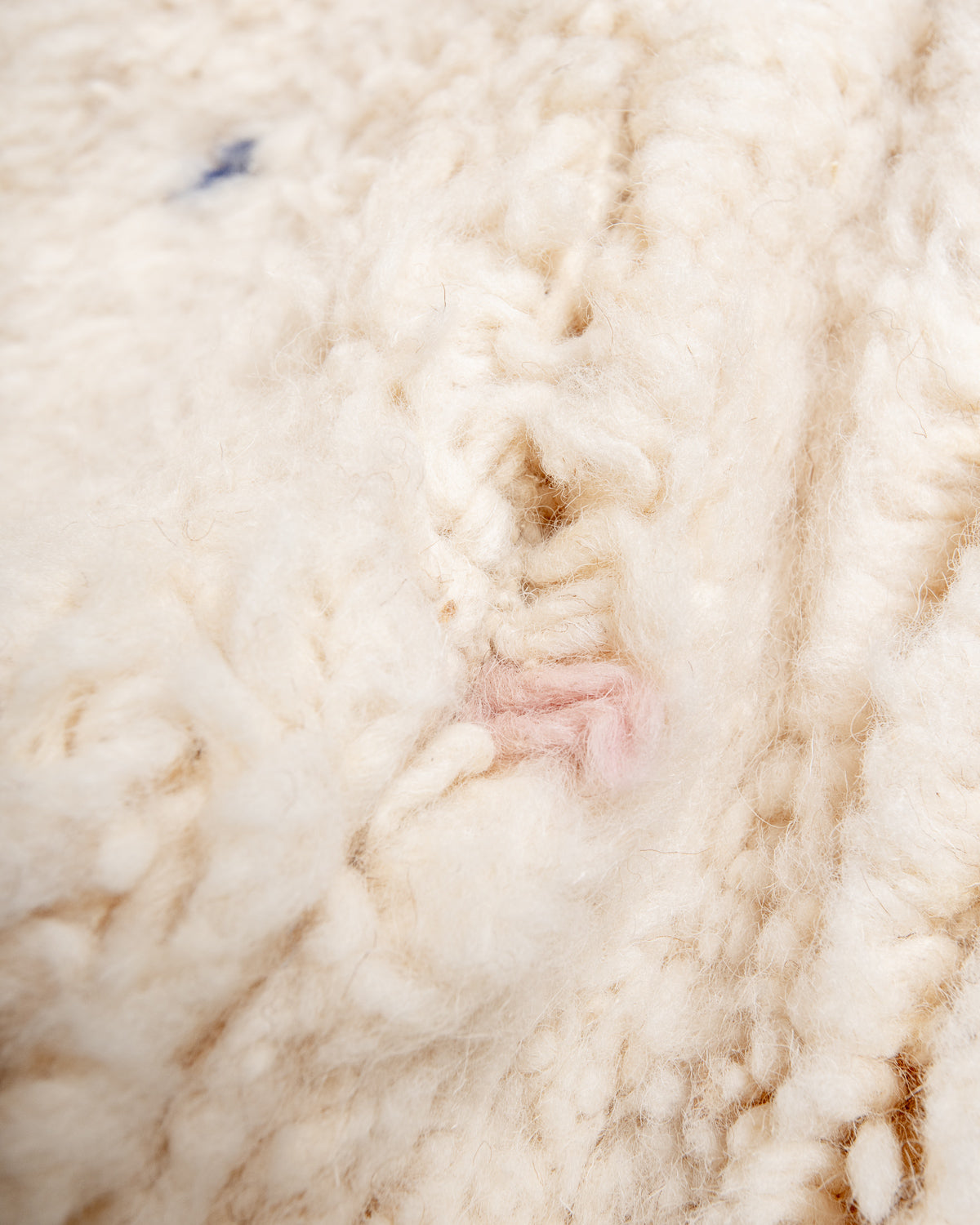 Modern, designer, handcrafted Berber rug from Morocco. Beniourain carpet with beautiful colours and patterns and fluffy wool texture.