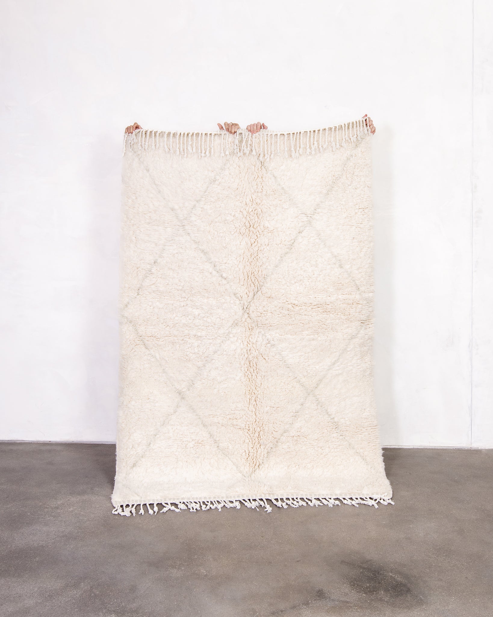 Modern designer handcrafted Berber rug from morocco Beniourain with beautiful colors and patterns