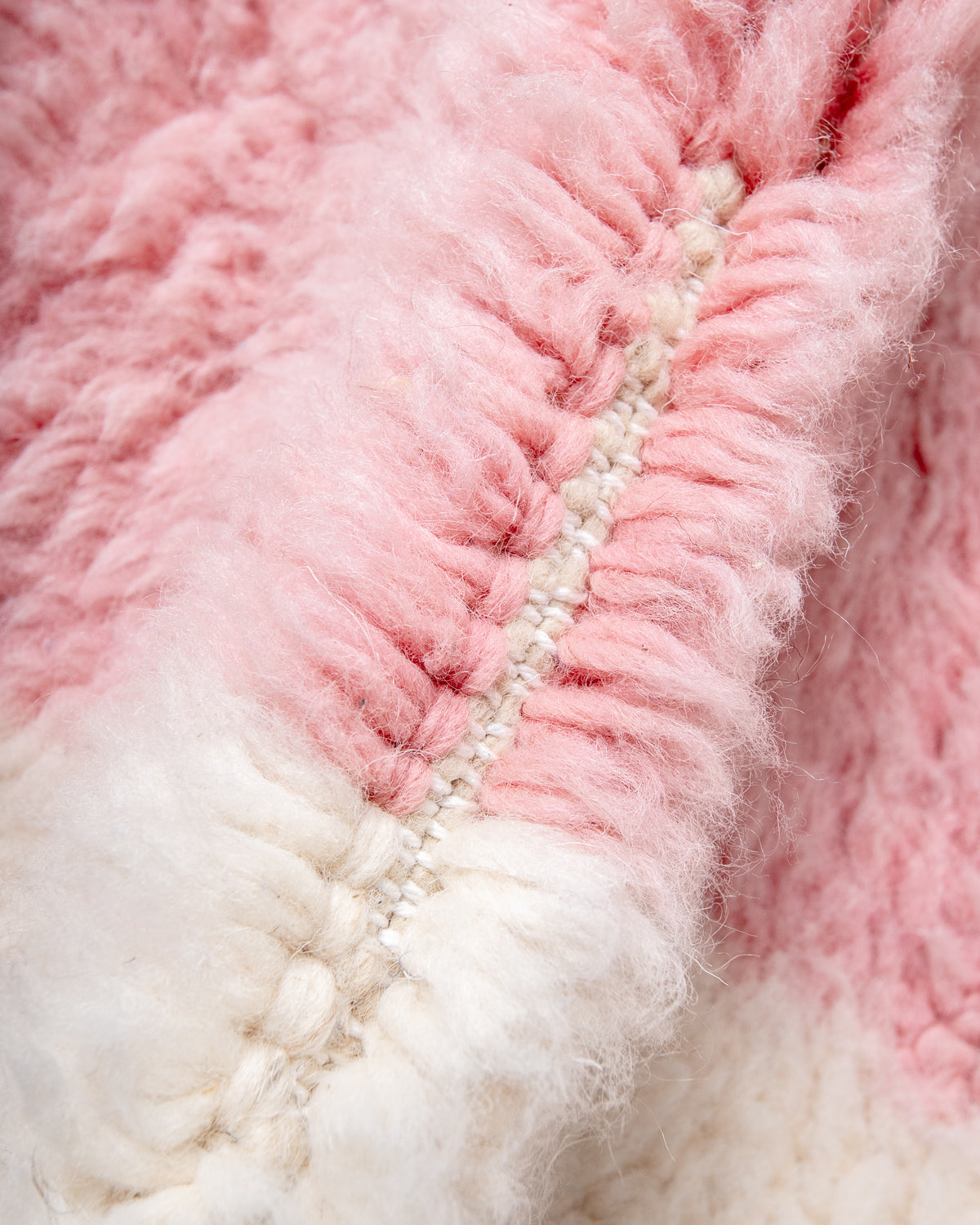 Modern, designer, handcrafted Berber rug from Morocco. Beniourain carpet with beautiful colours and patterns and fluffy wool texture. 