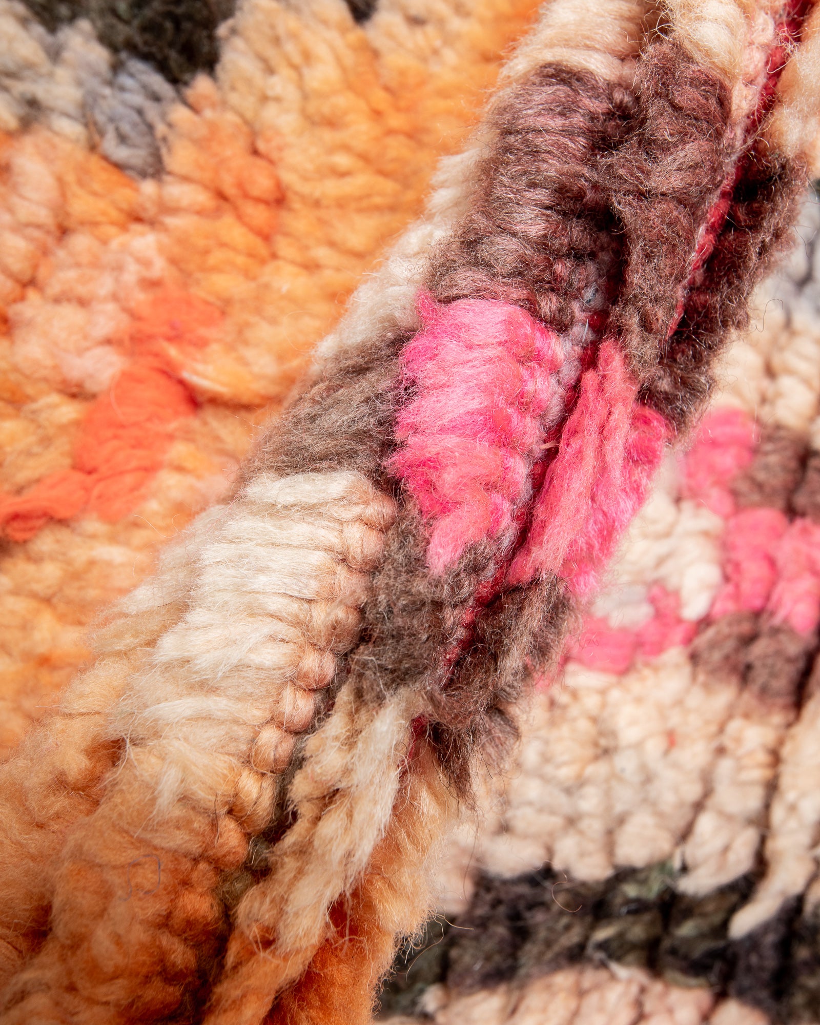 Modern designer handcrafted vintage Berber runner rug from Morocco. Beniourain with beautiful colours and patterns.