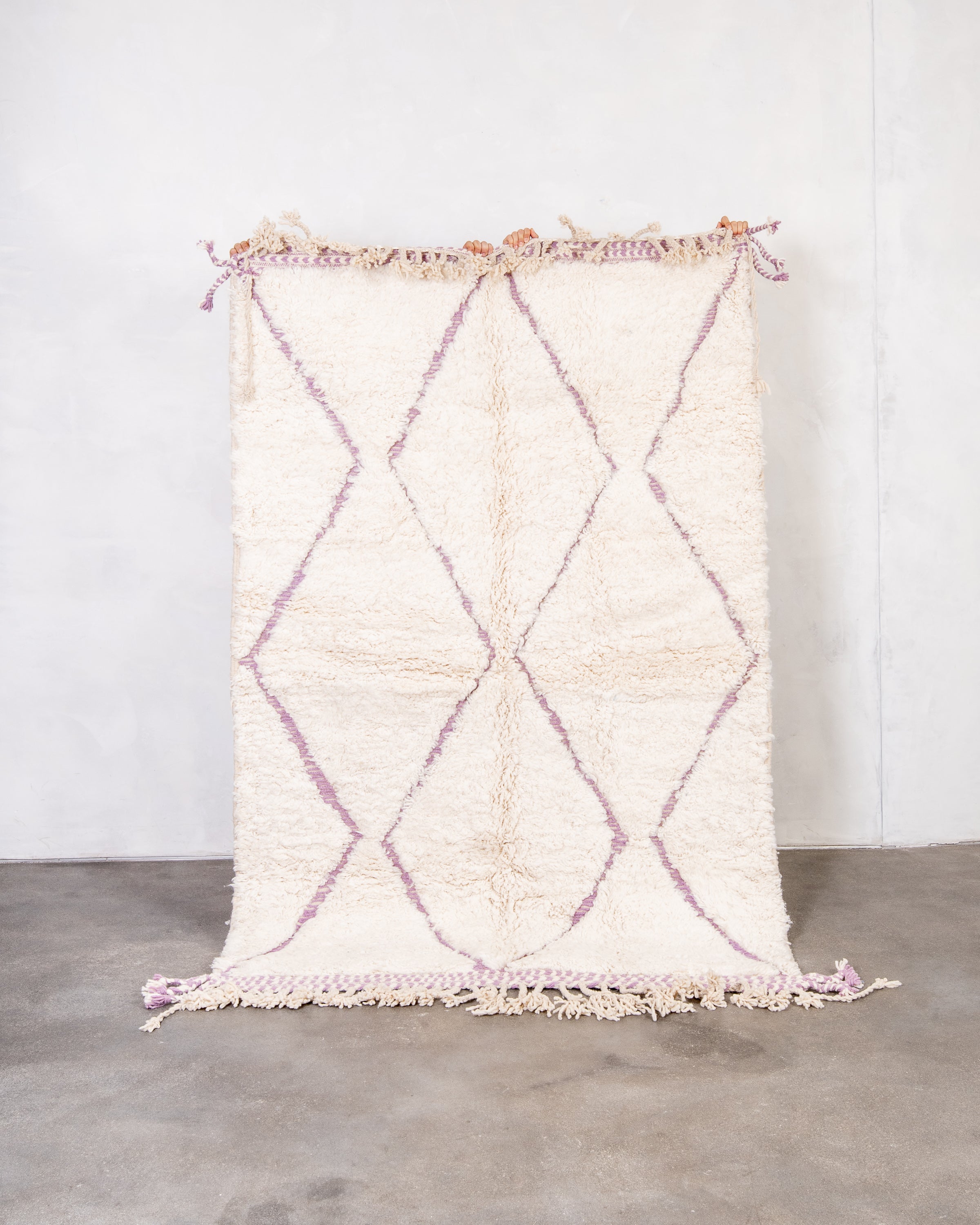 Modern designer handcrafted Berber rug from morocco Beniourain with beautiful colors and patterns