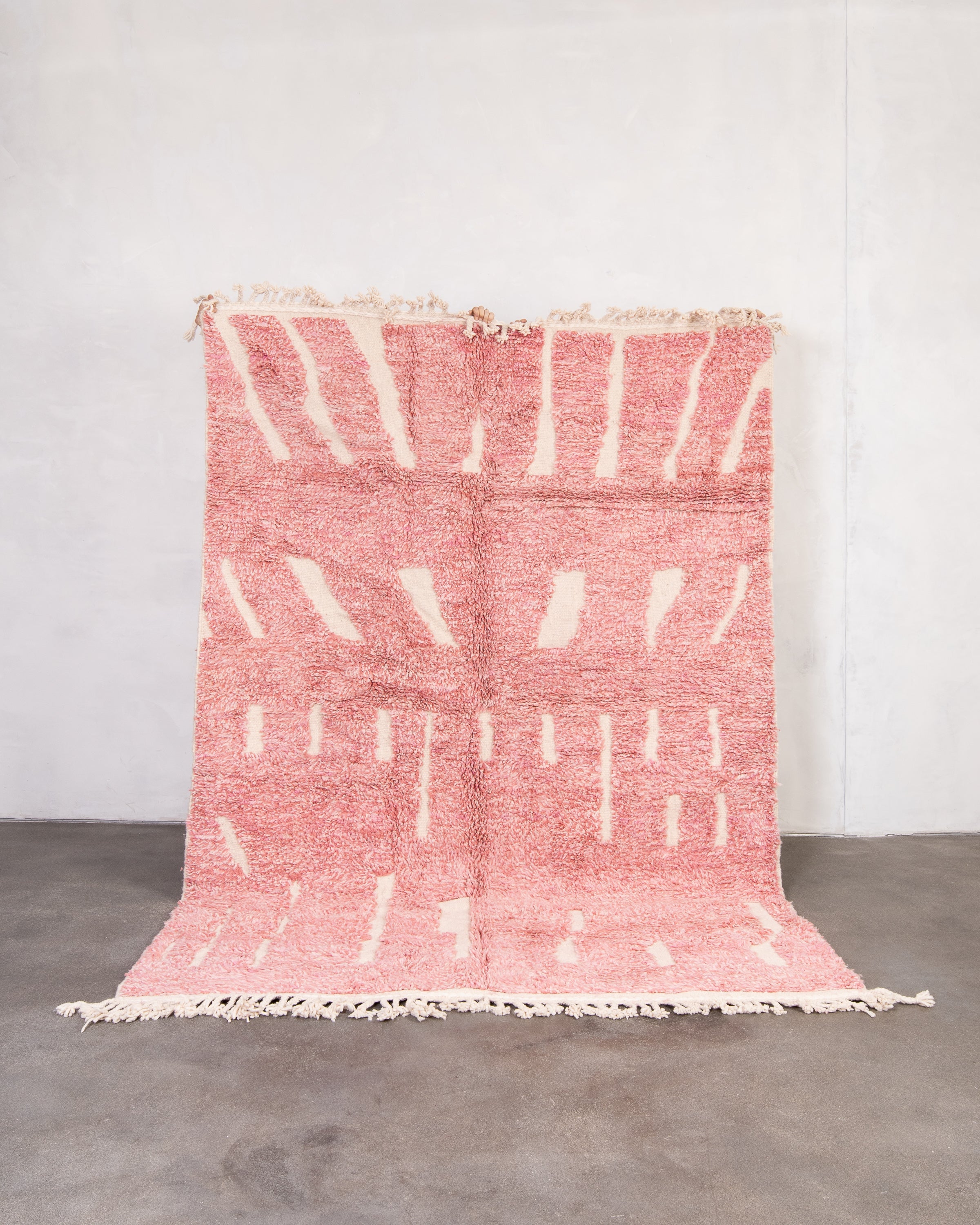 Modern designer handcrafted Berber rug from morocco Beniourain with beautiful colors and patterns