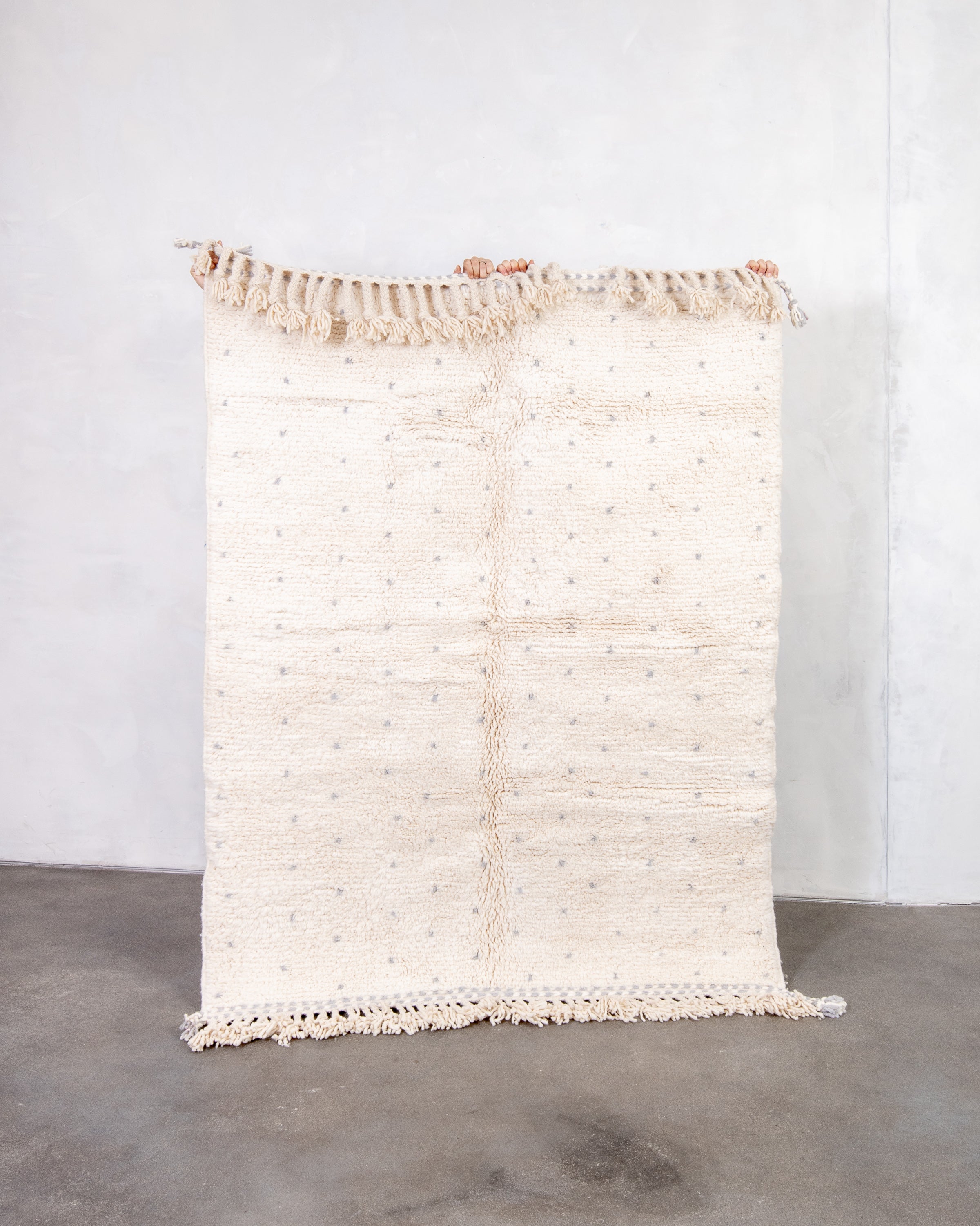 Modern designer handcrafted Berber rug from morocco Beniourain with beautiful colors and patterns