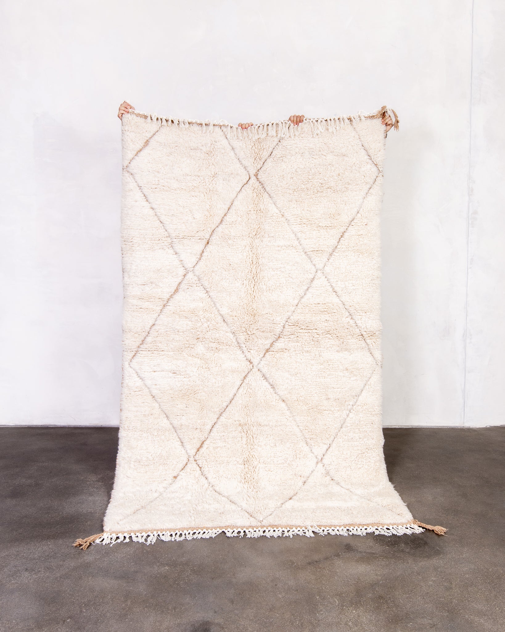 Modern designer handcrafted Berber rug from morocco Beniourain with beautiful colors and patterns