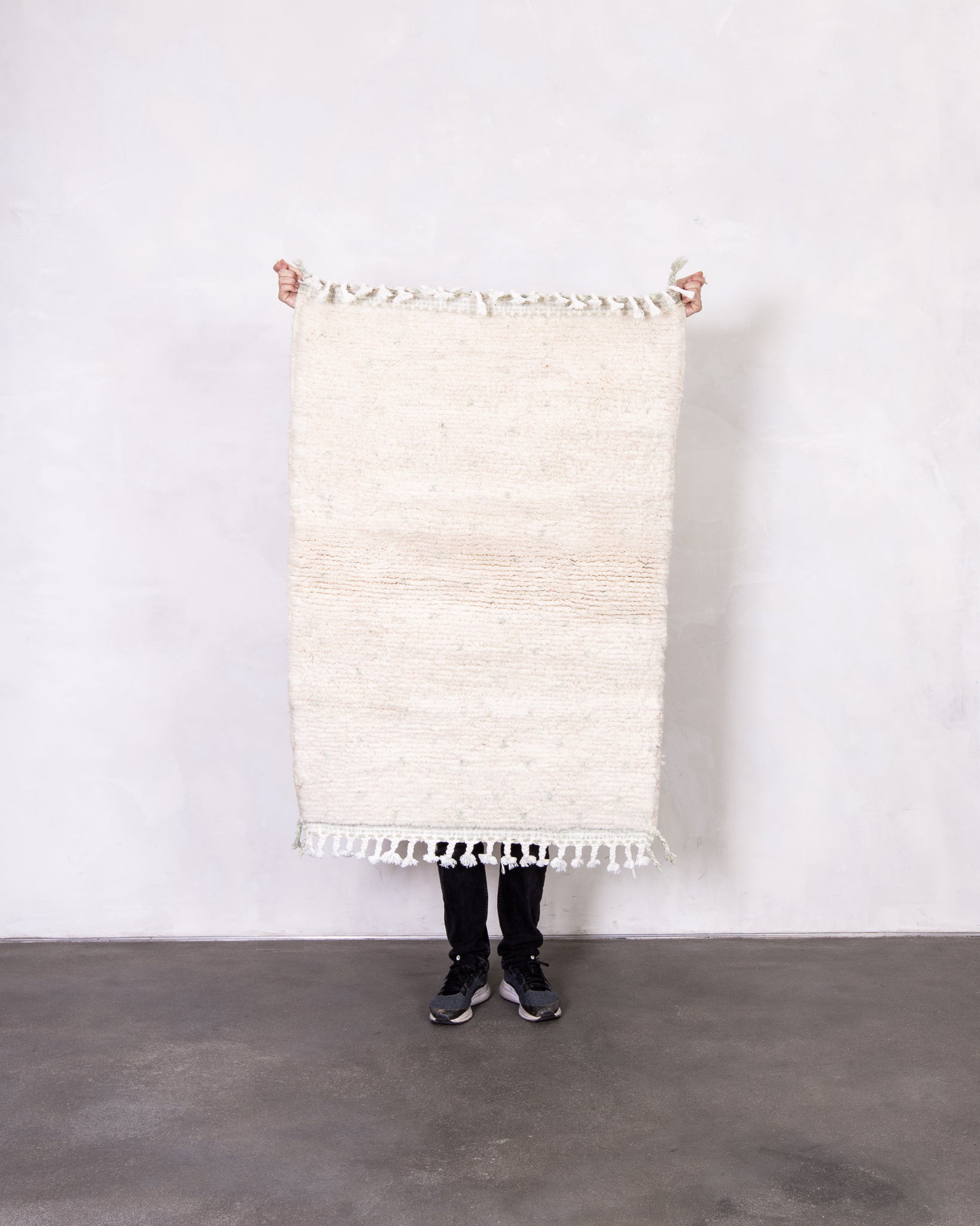 Modern designer handcrafted Berber rug from morocco Beniourain with beautiful colors and patterns