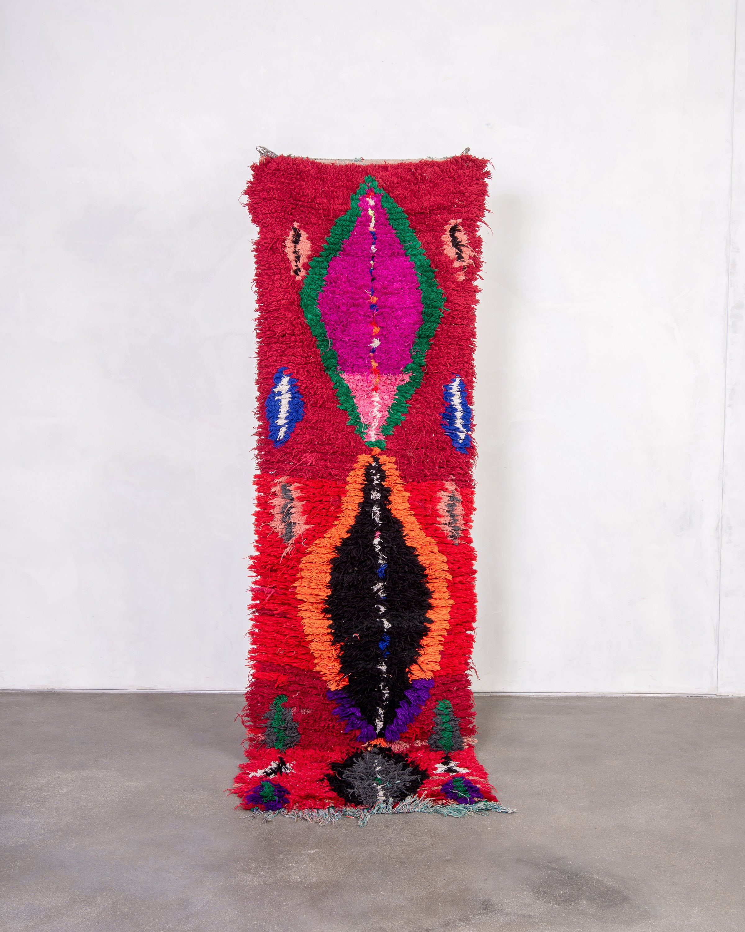 Modern designer handcrafted Berber rug from morocco Beniourain with beautiful colors and patterns