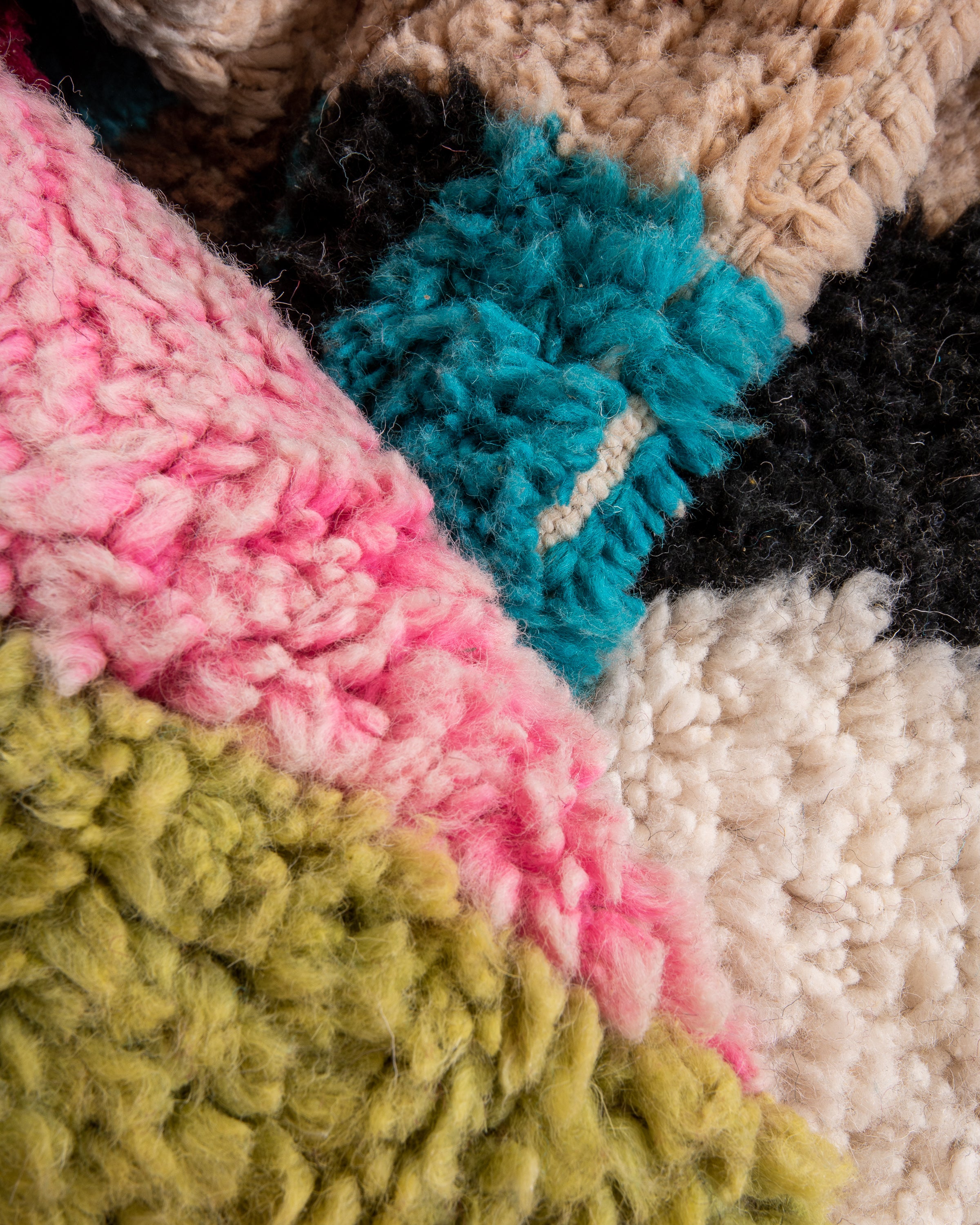 Modern designer handcrafted Berber rug from morocco Beniourain with beautiful colors and patterns