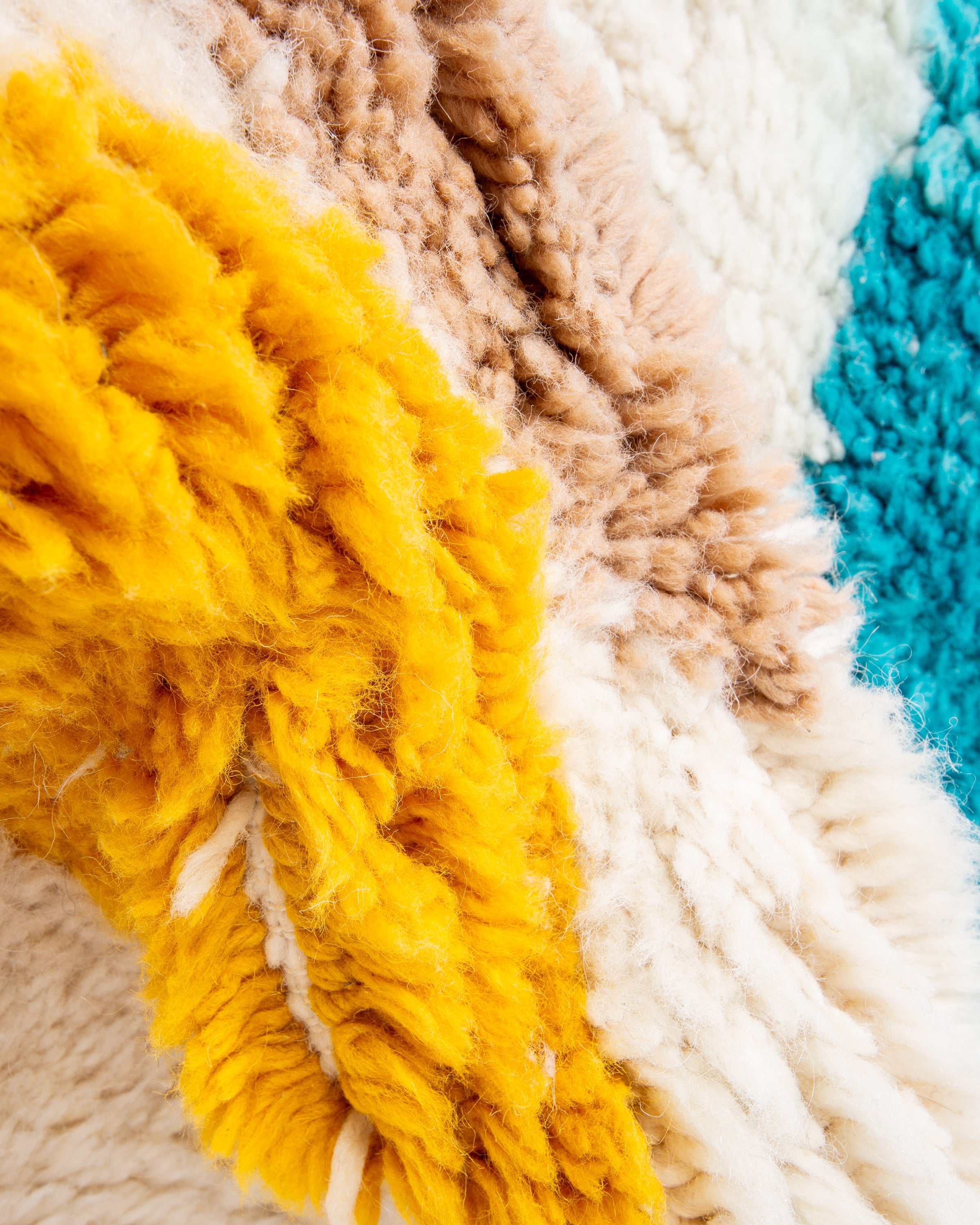 Modern designer handcrafted Berber rug from morocco Beniourain with beautiful colors and patterns