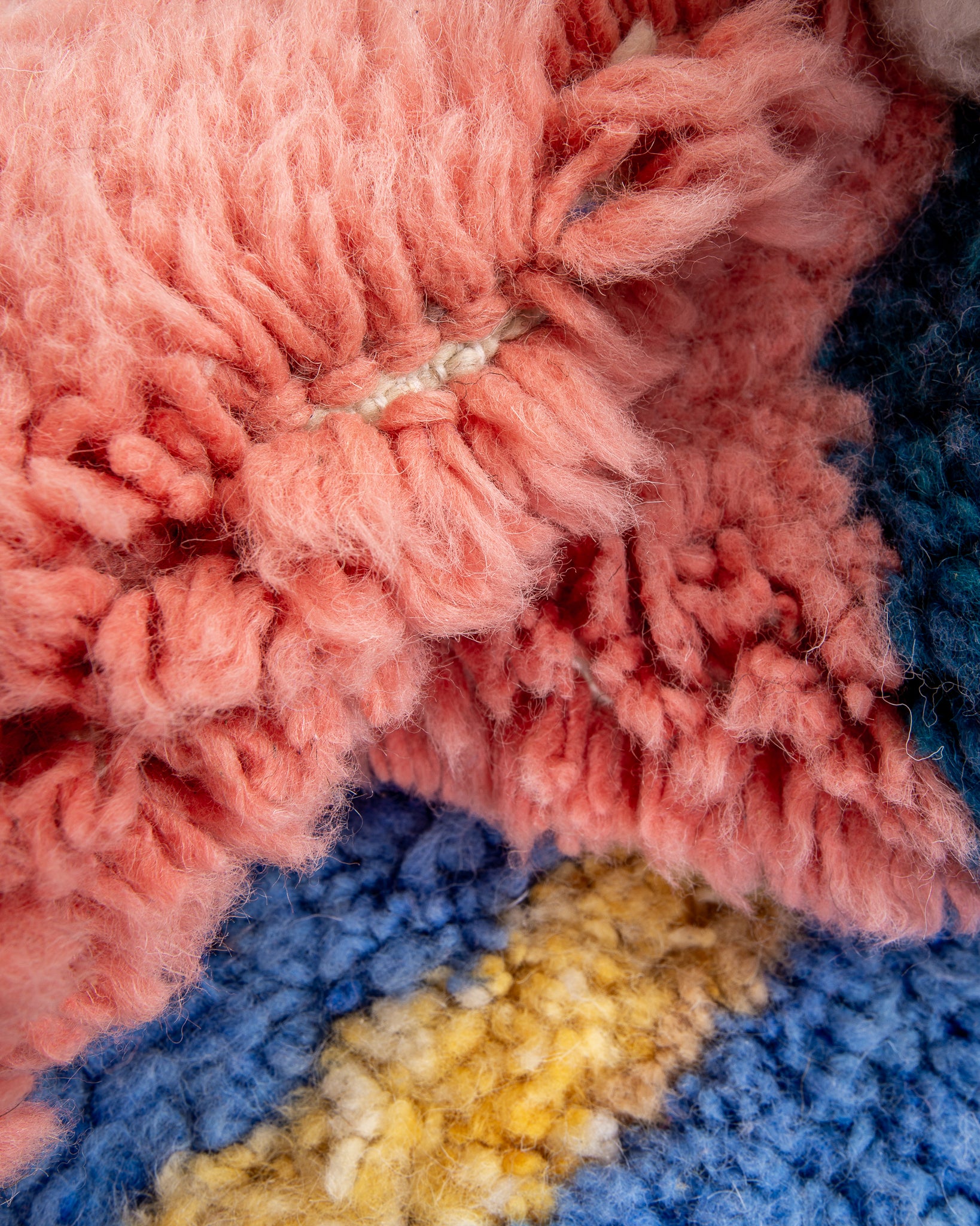 Modern designer handcrafted Berber rug from morocco Beniourain with beautiful colors and patterns