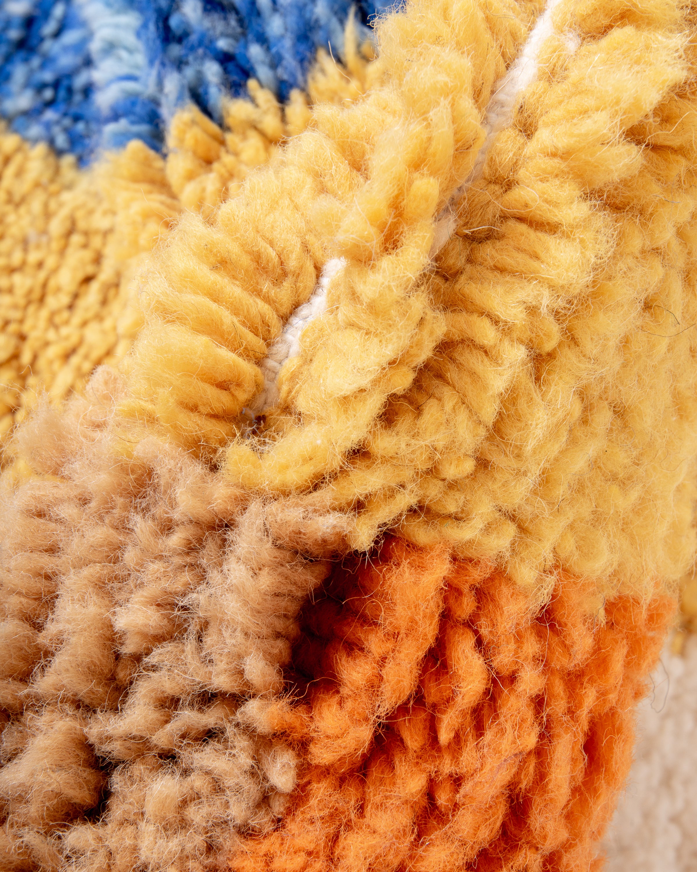 Modern designer handcrafted Berber rug from morocco Beniourain with beautiful colors and patterns