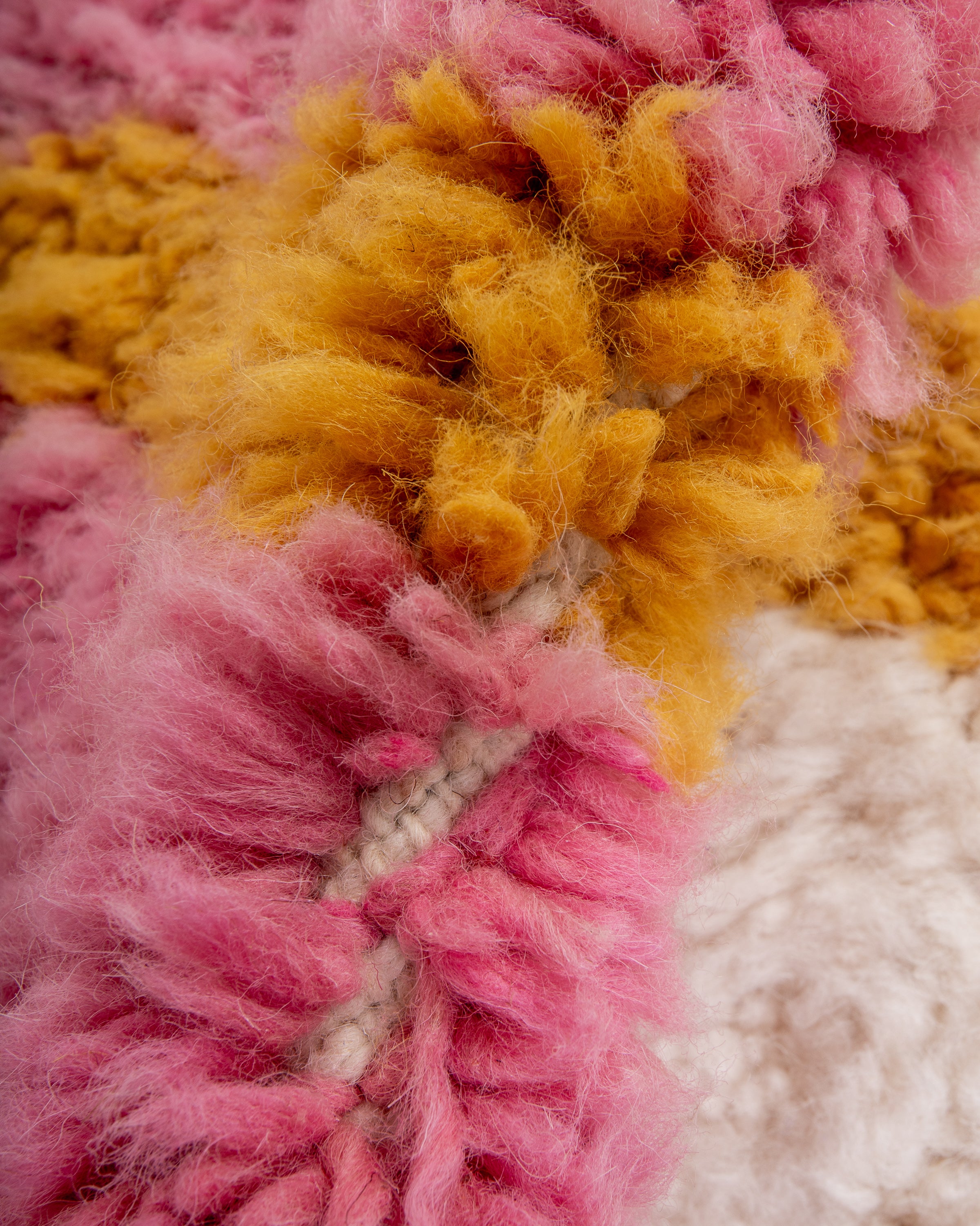 Modern designer handcrafted Berber rug from morocco Beniourain with beautiful colors and patterns