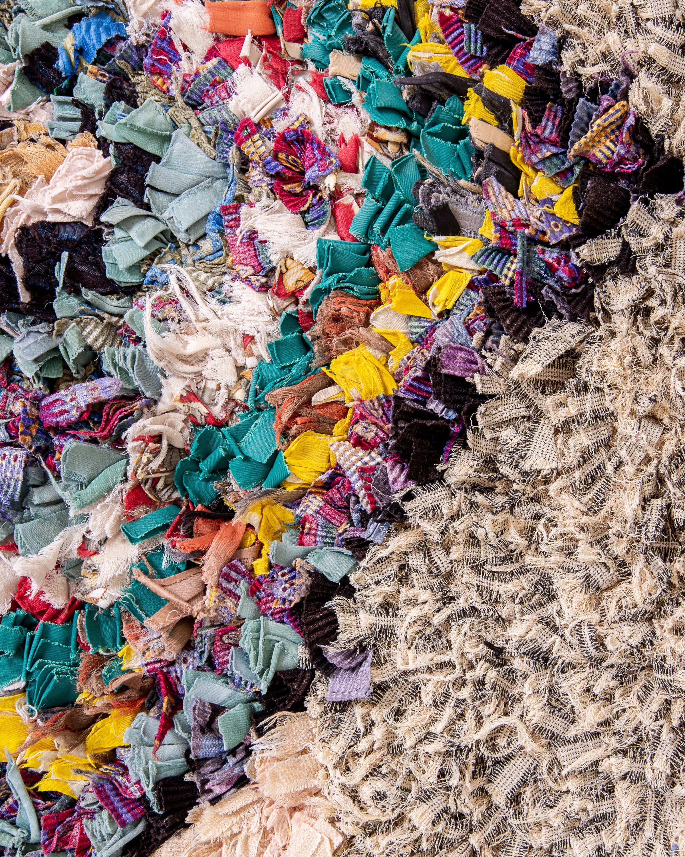 Modern designer handcrafted Berber rug from morocco Beniourain with beautiful colors and patterns