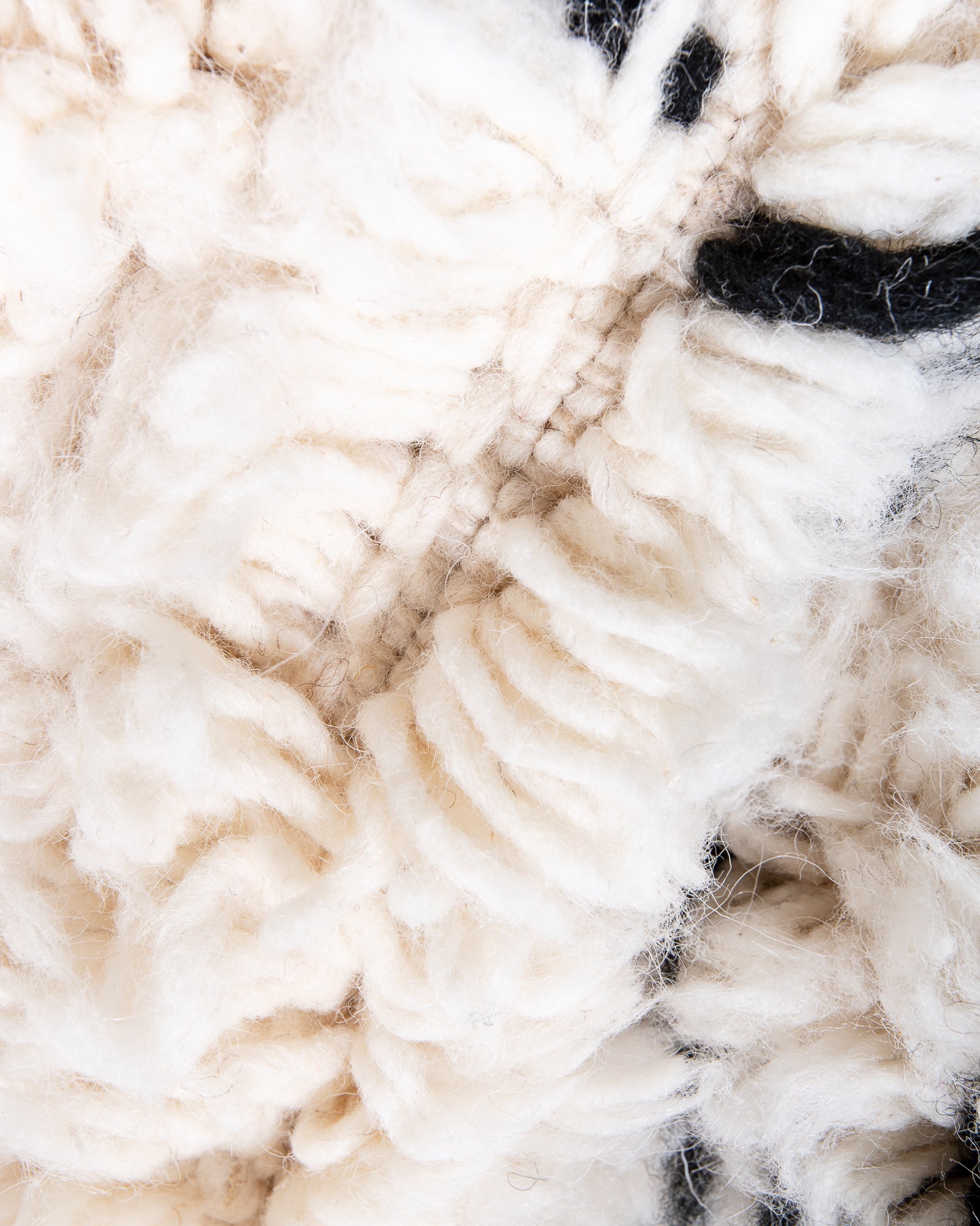 Modern, designer, handcrafted Berber rug from Morocco. Beniourain carpet with beautiful colours and patterns and fluffy wool texture.