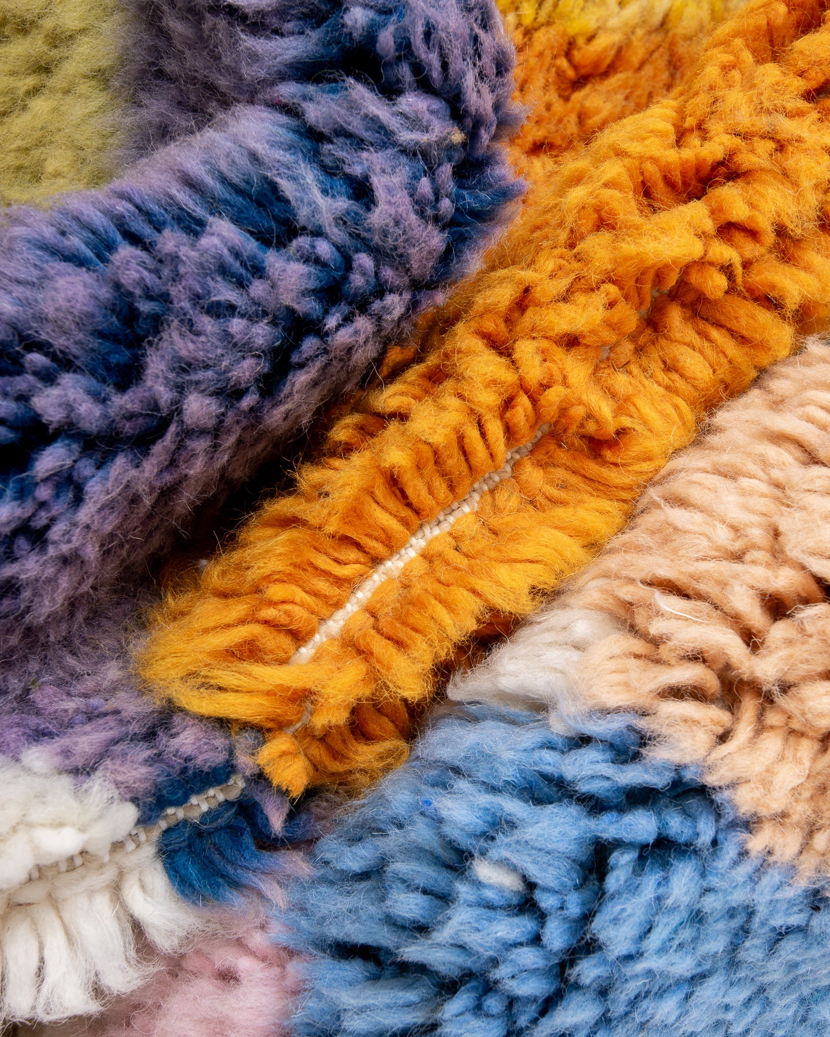 Modern designer handcrafted Berber rug from morocco Beniourain with beautiful colors and patterns