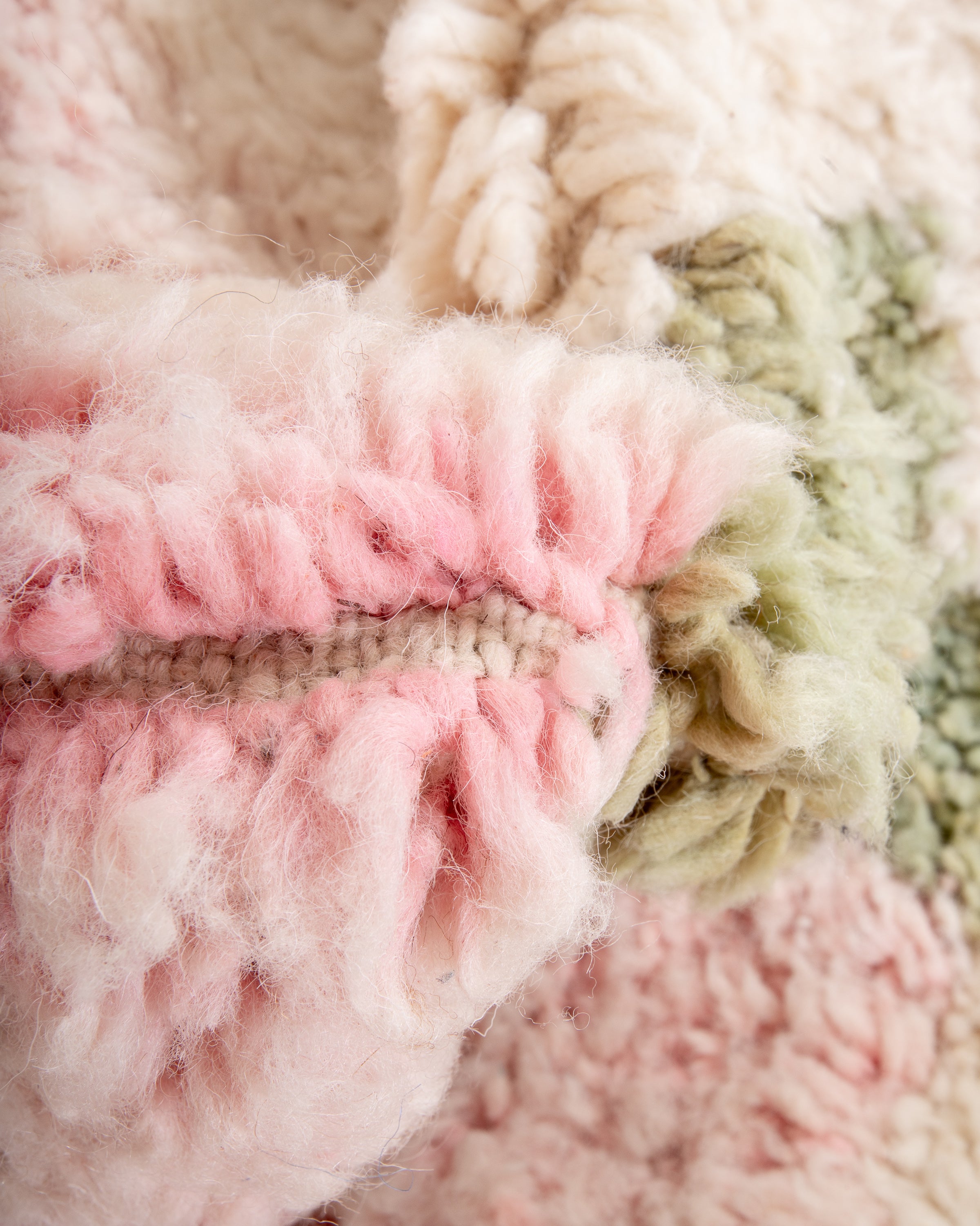 Modern designer handcrafted Berber rug from morocco Beniourain with beautiful colors and patterns