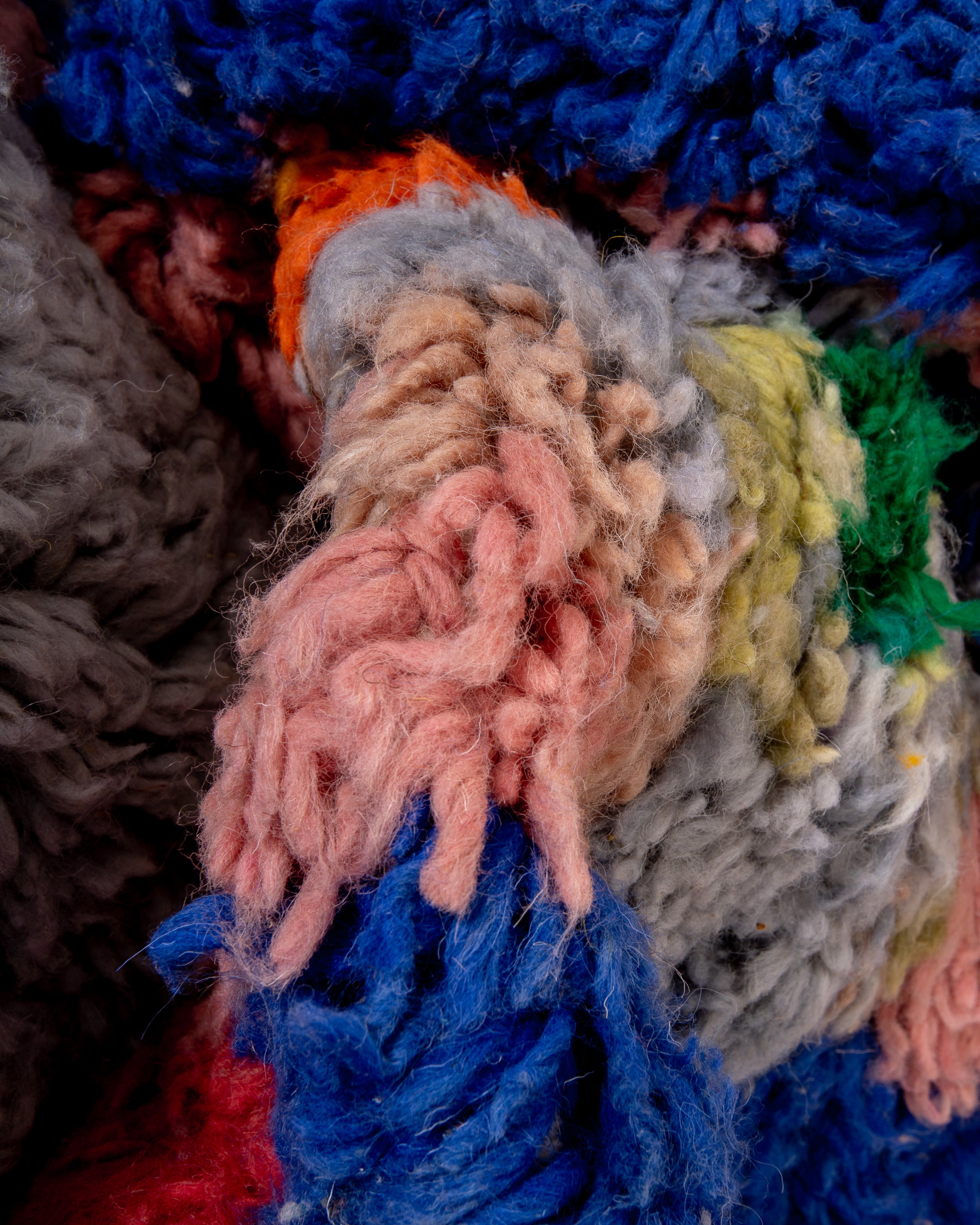 Modern designer handcrafted Berber rug from morocco Beniourain with beautiful colors and patterns