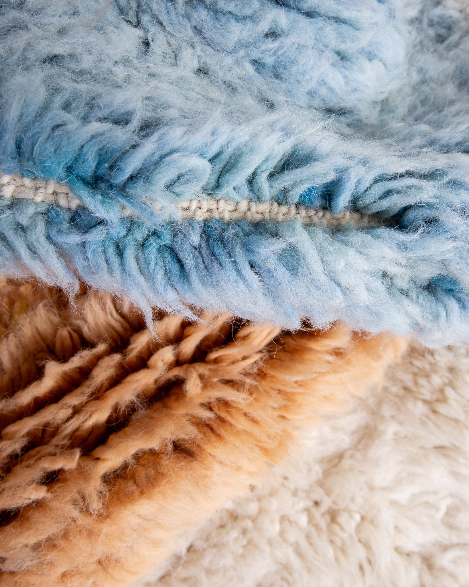 Modern designer handcrafted Berber rug from morocco Beniourain with beautiful colors and patterns