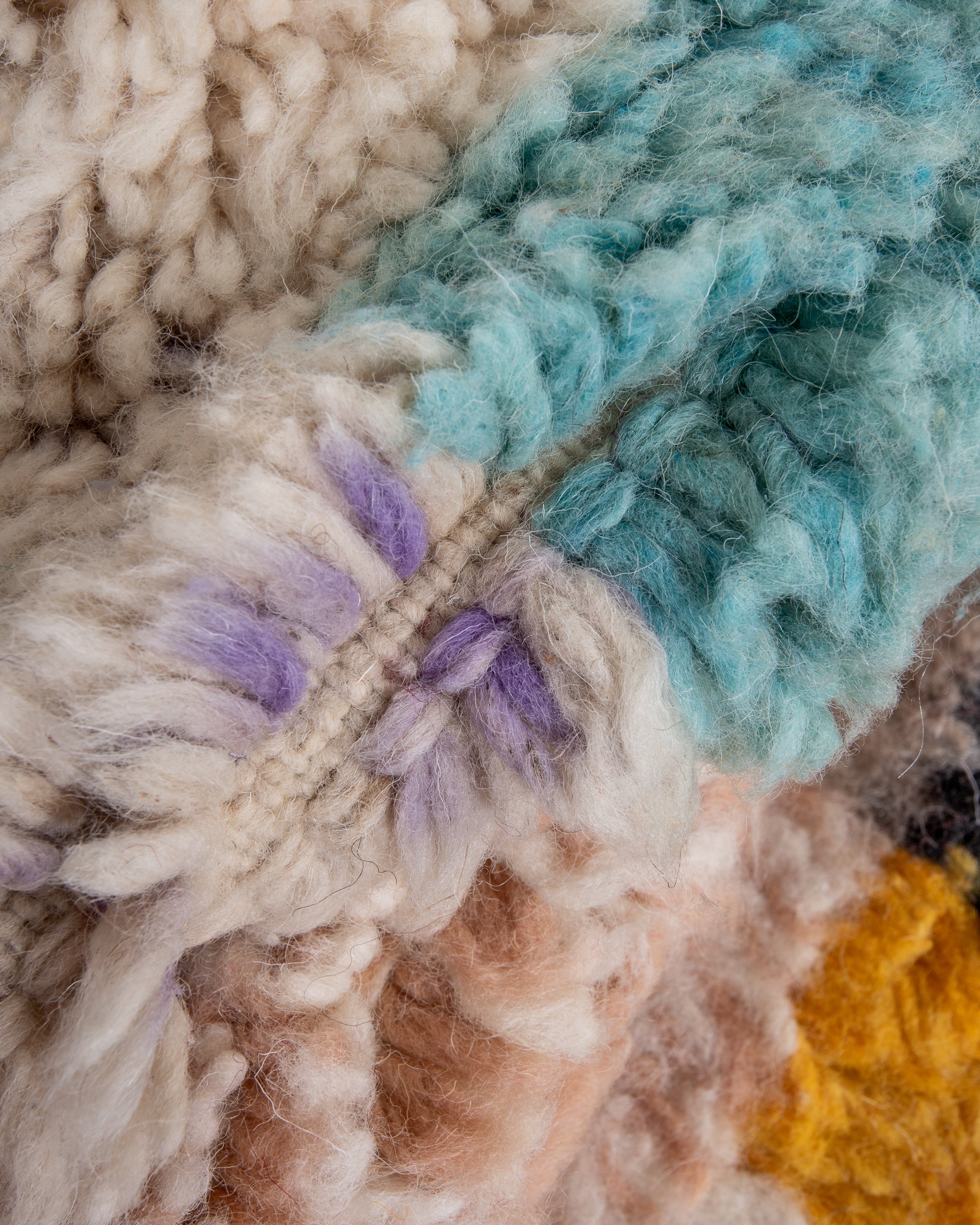 Modern designer handcrafted Berber rug from morocco Beniourain with beautiful colors and patterns