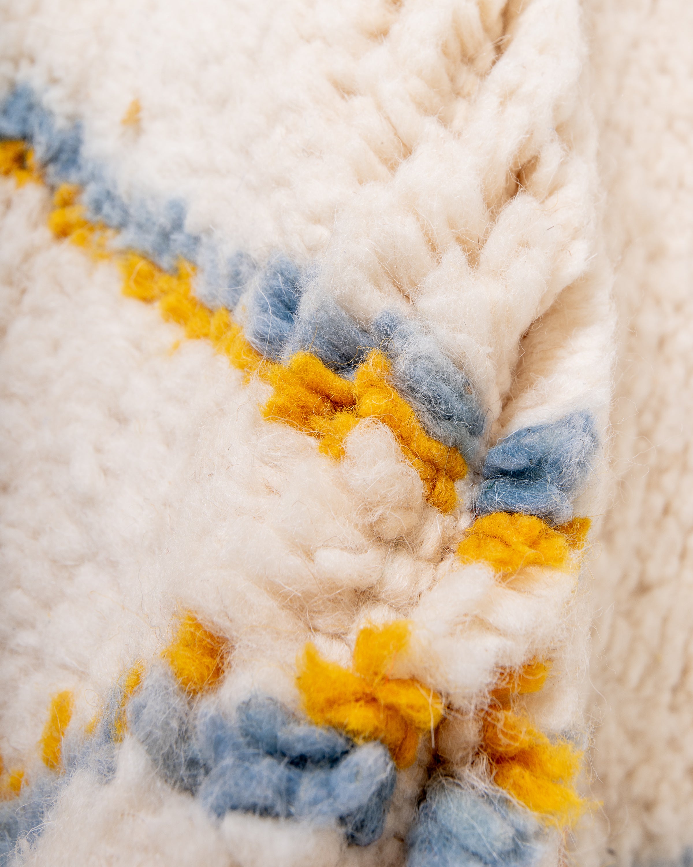 Modern designer handcrafted Berber rug from morocco Beniourain with beautiful colors and patterns