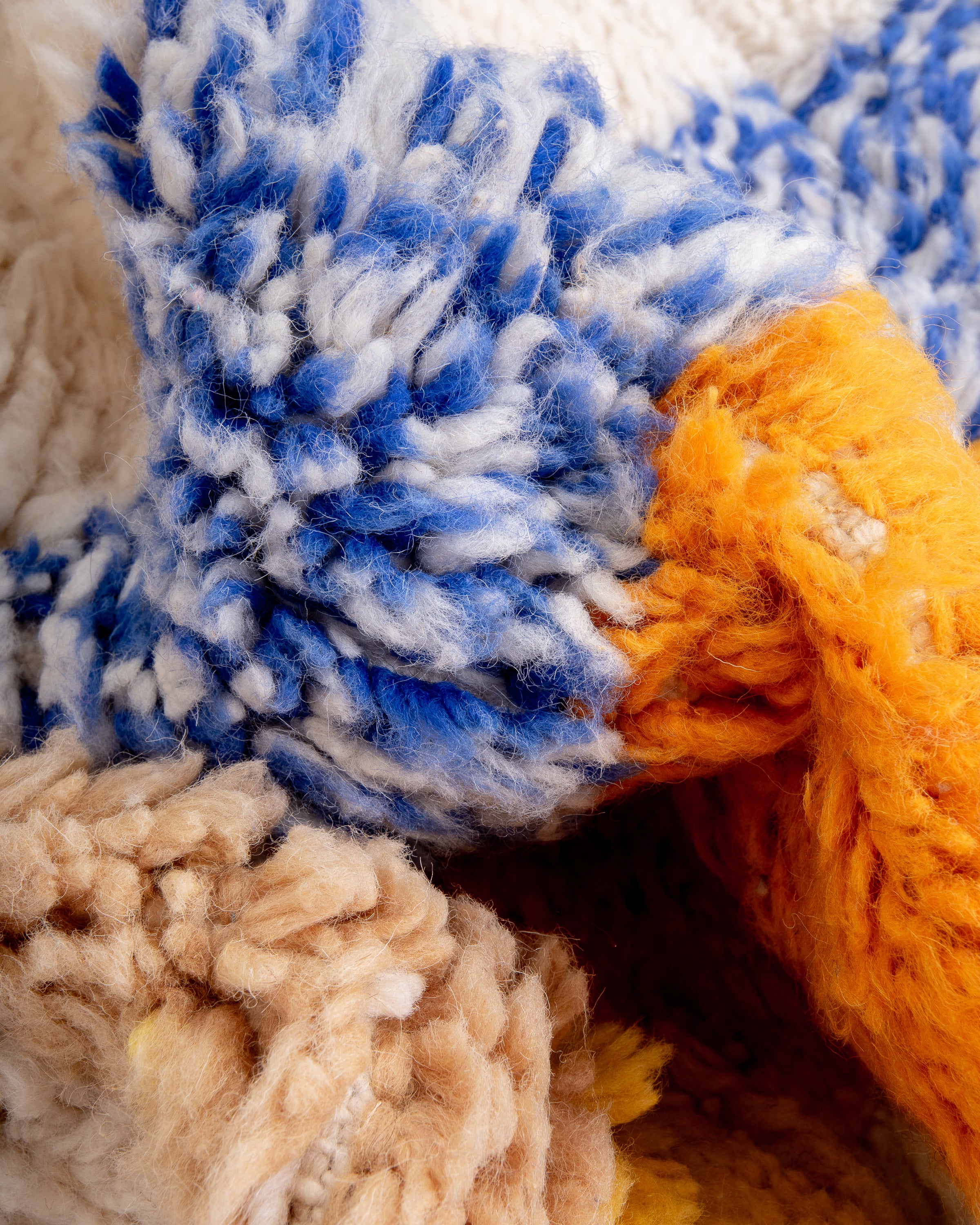 Modern designer handcrafted Berber rug from morocco Beniourain with beautiful colors and patterns