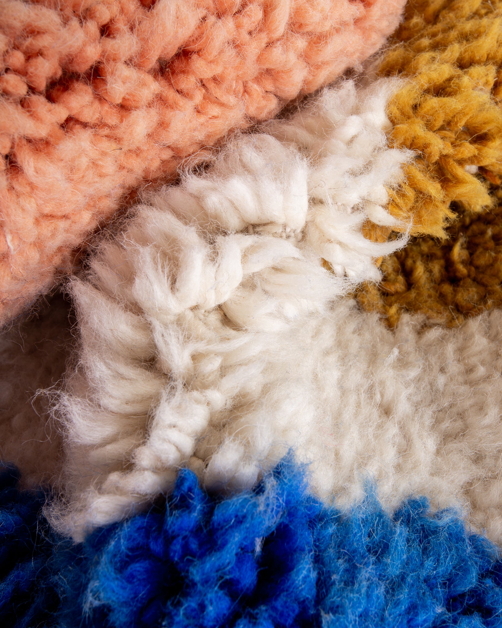 Modern designer handcrafted Berber rug from morocco Beniourain with beautiful colors and patterns