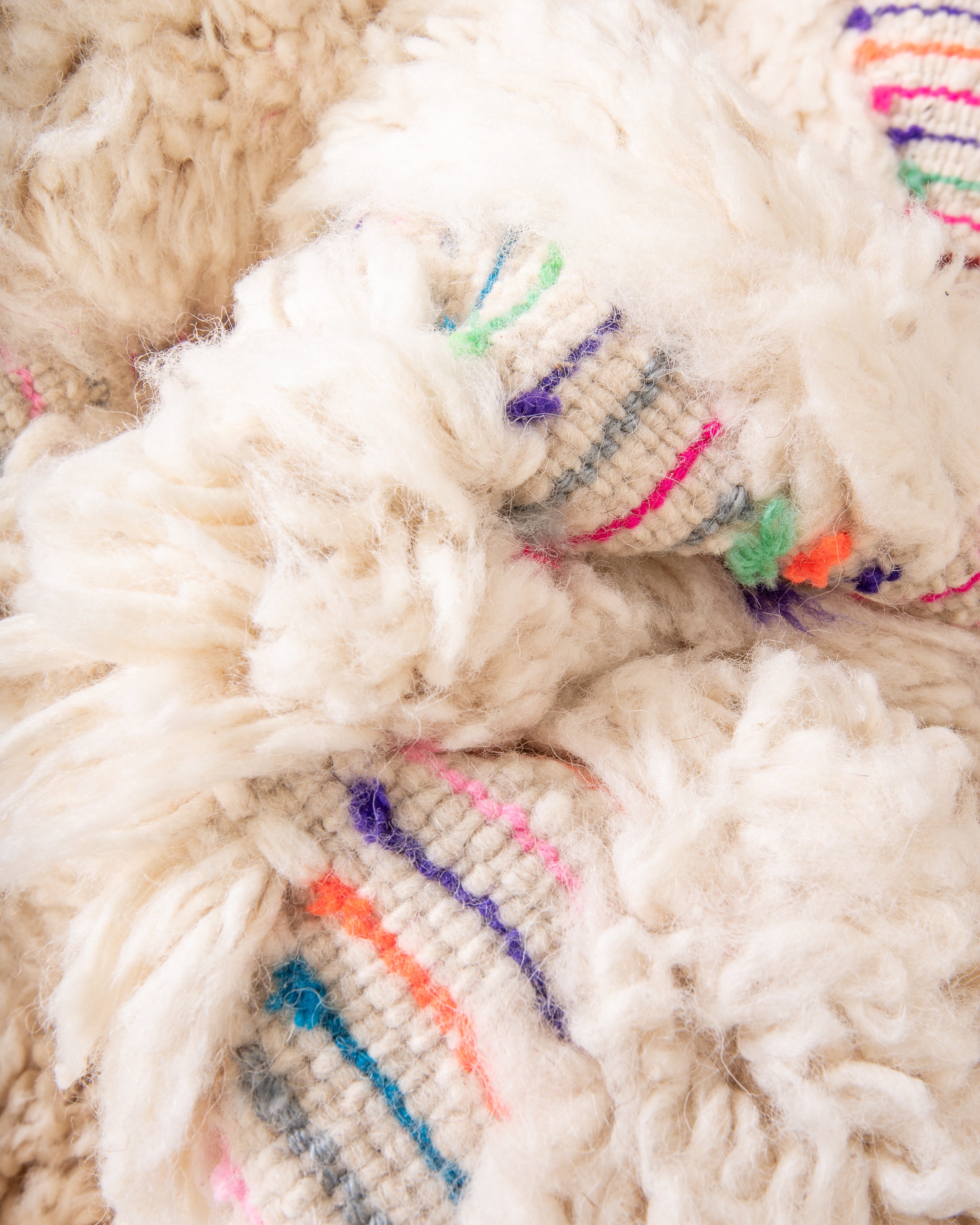 Modern designer handcrafted Berber rug from morocco Beniourain with beautiful colors and patterns