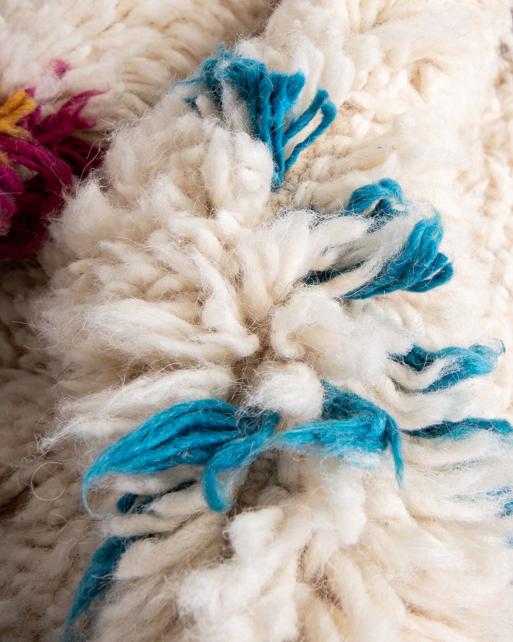 Modern designer handcrafted Berber rug from morocco Beniourain with beautiful colors and patterns