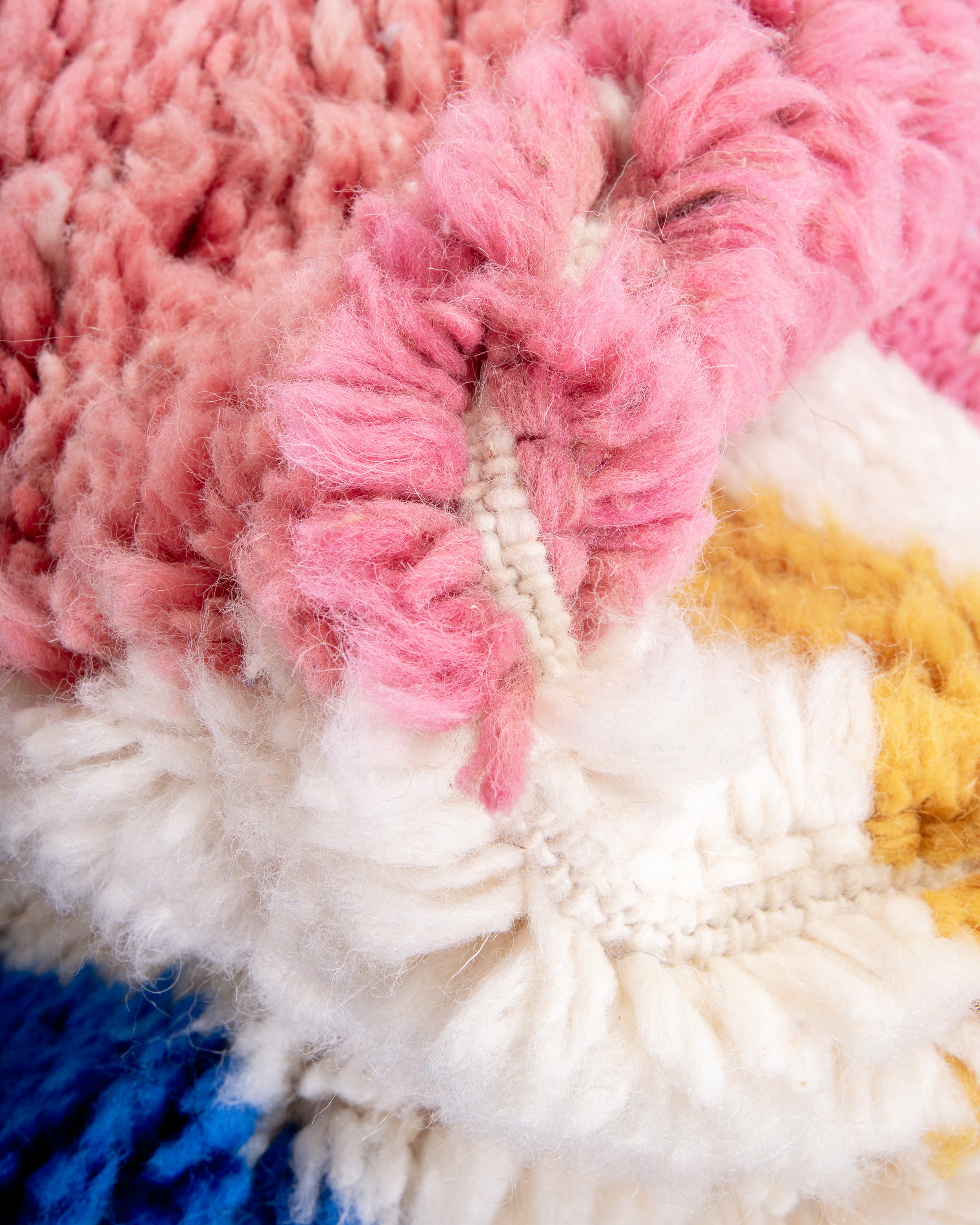 Modern designer handcrafted Berber rug from morocco Beniourain with beautiful colors and patterns