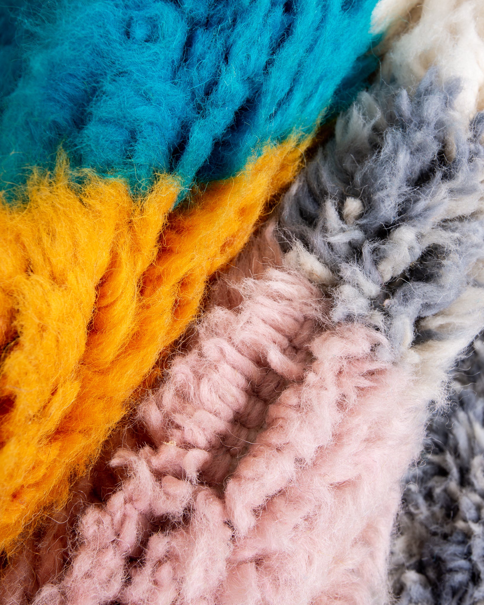 Modern designer handcrafted Berber rug from morocco Beniourain with beautiful colors and patterns