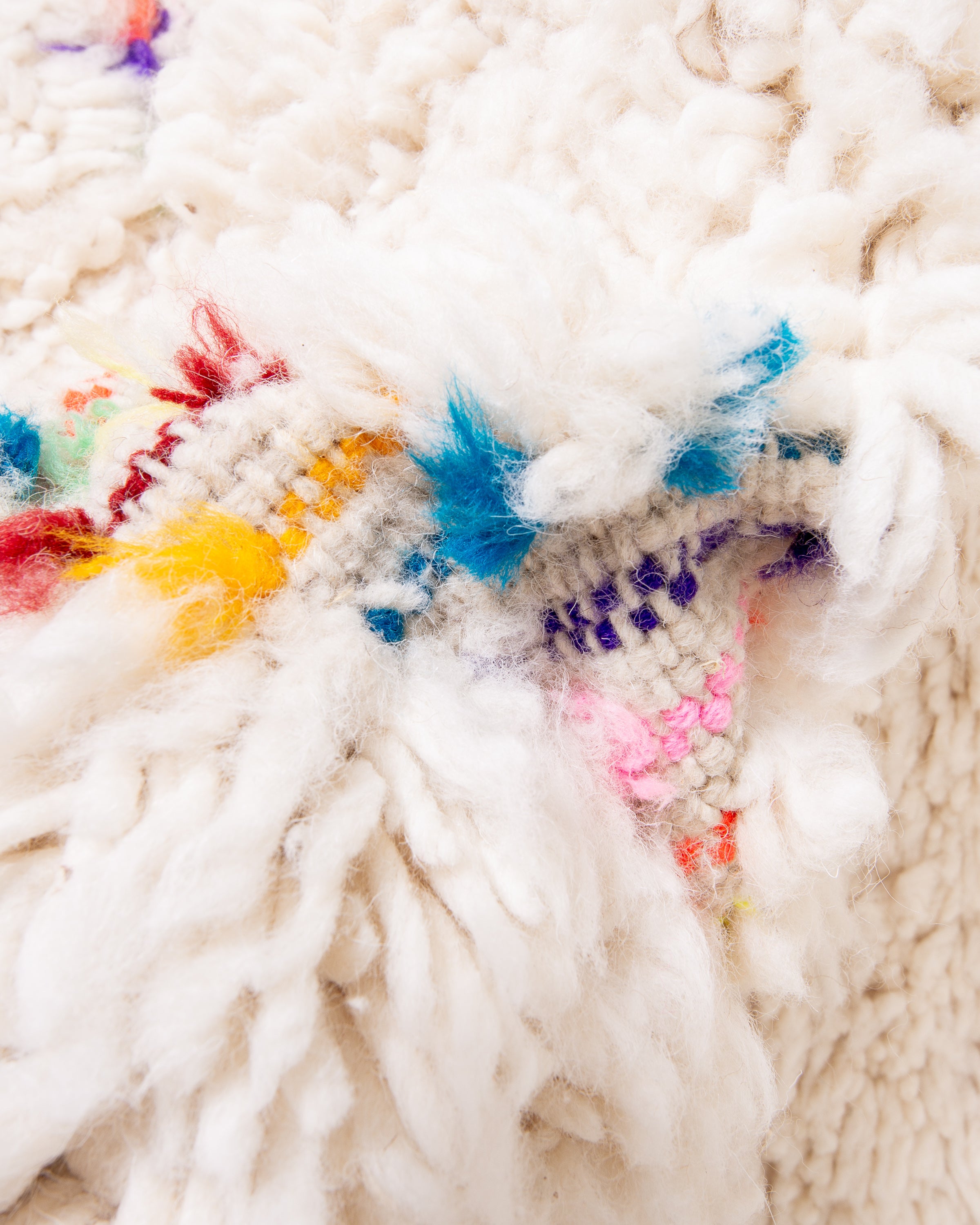 Modern designer handcrafted Berber rug from morocco Beniourain with beautiful colors and patterns