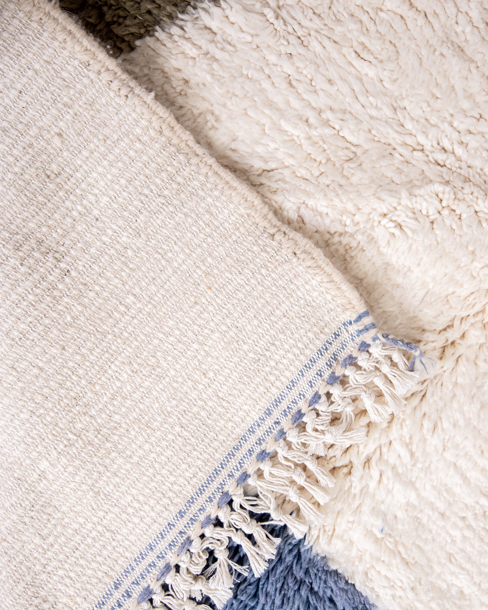 Modern designer handcrafted Berber rug from morocco Beniourain with beautiful colors and patterns