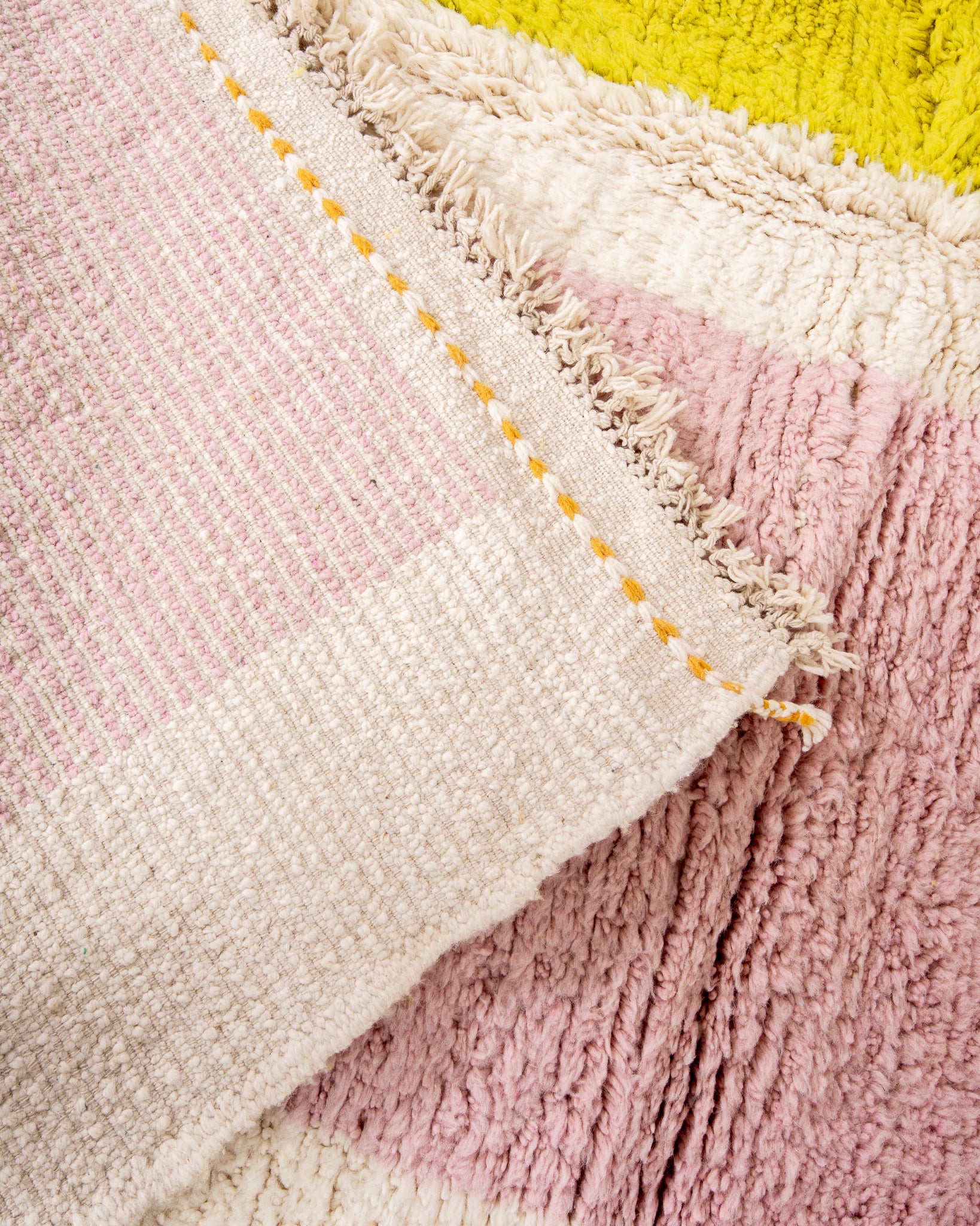 Modern designer handcrafted Berber rug from morocco Beniourain with beautiful colors and patterns