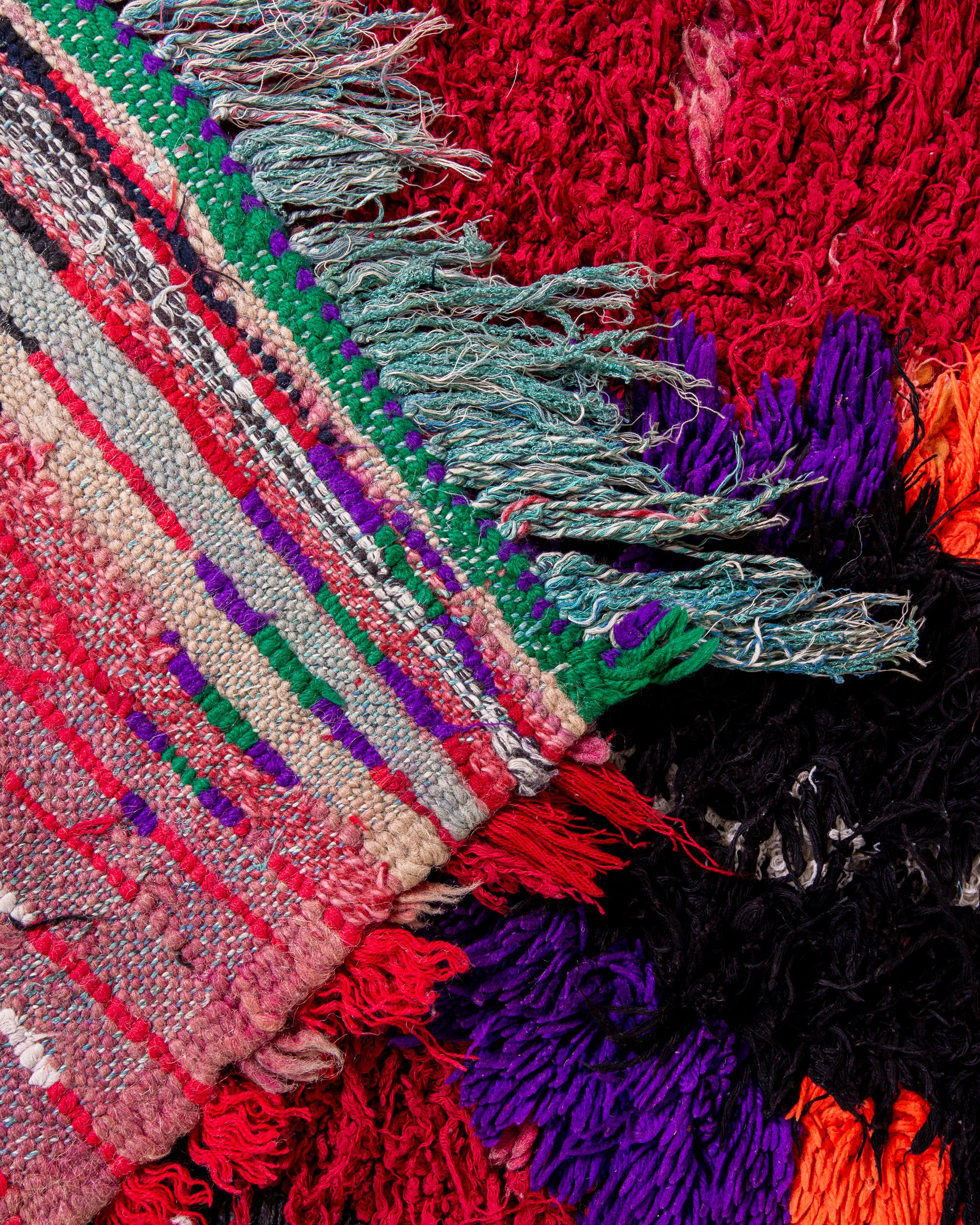 Modern designer handcrafted Berber rug from morocco Beniourain with beautiful colors and patterns