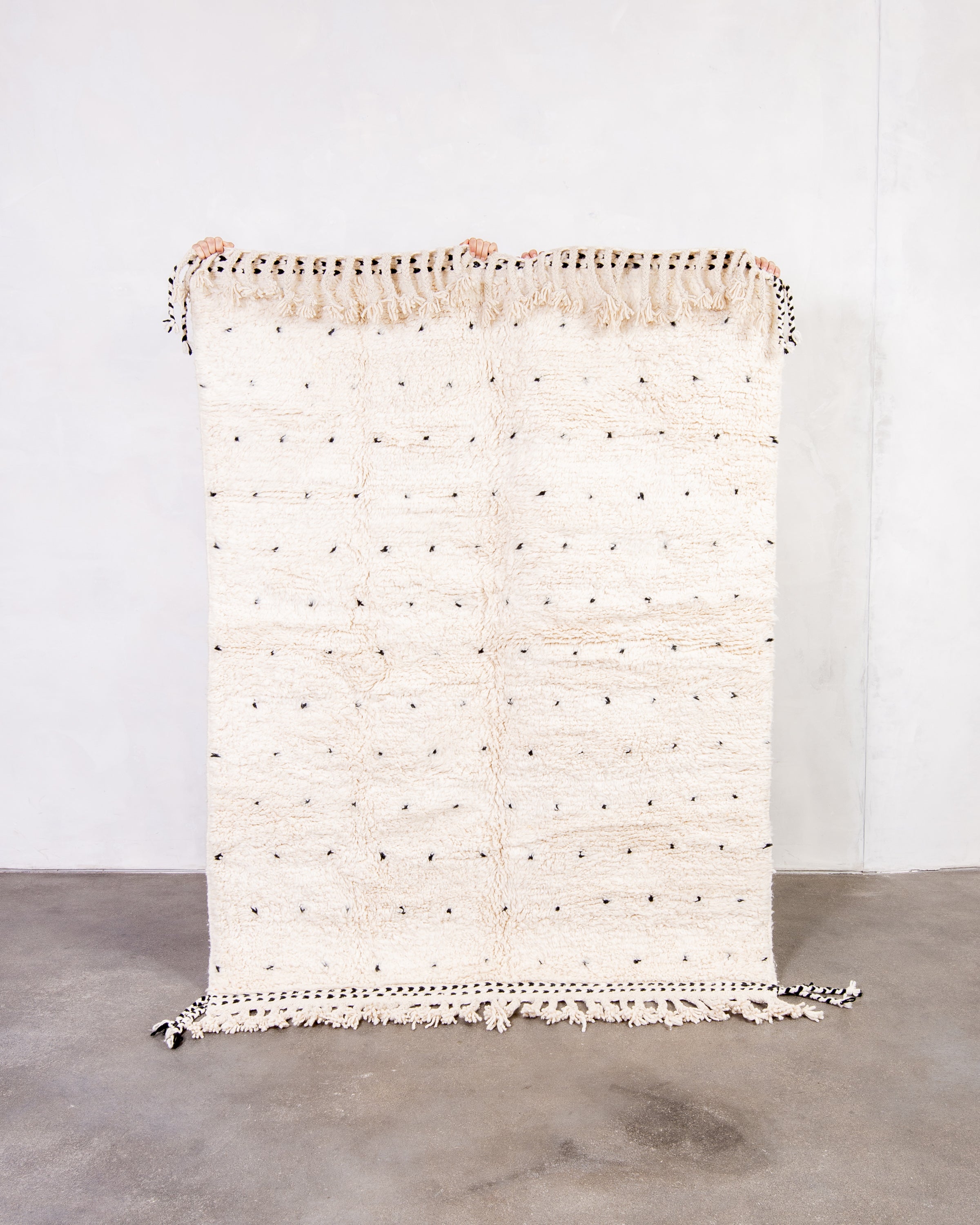 Modern designer handcrafted Berber rug from morocco Beniourain with beautiful colors and patterns