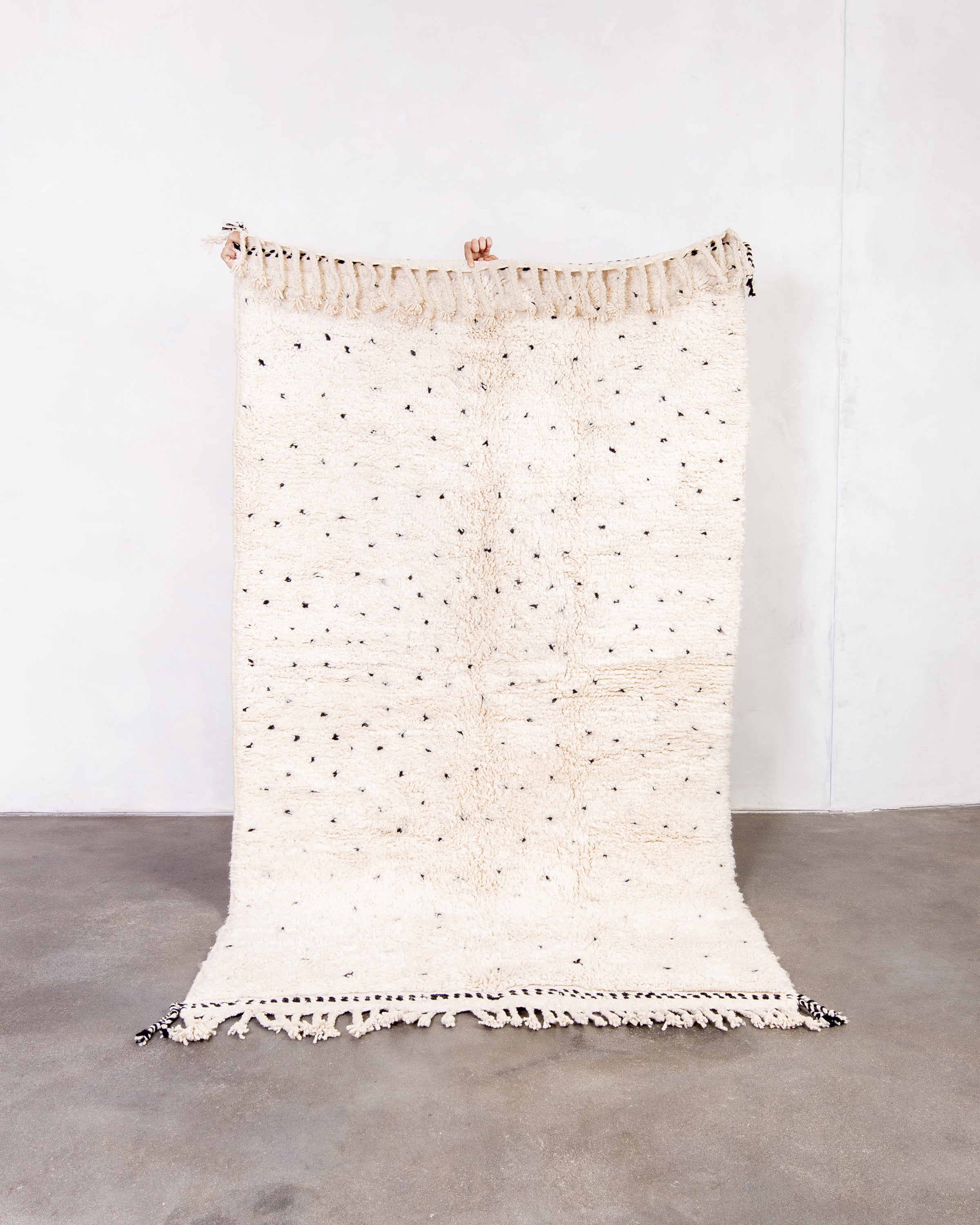 Modern designer handcrafted Berber rug from morocco Beniourain with beautiful colors and patterns