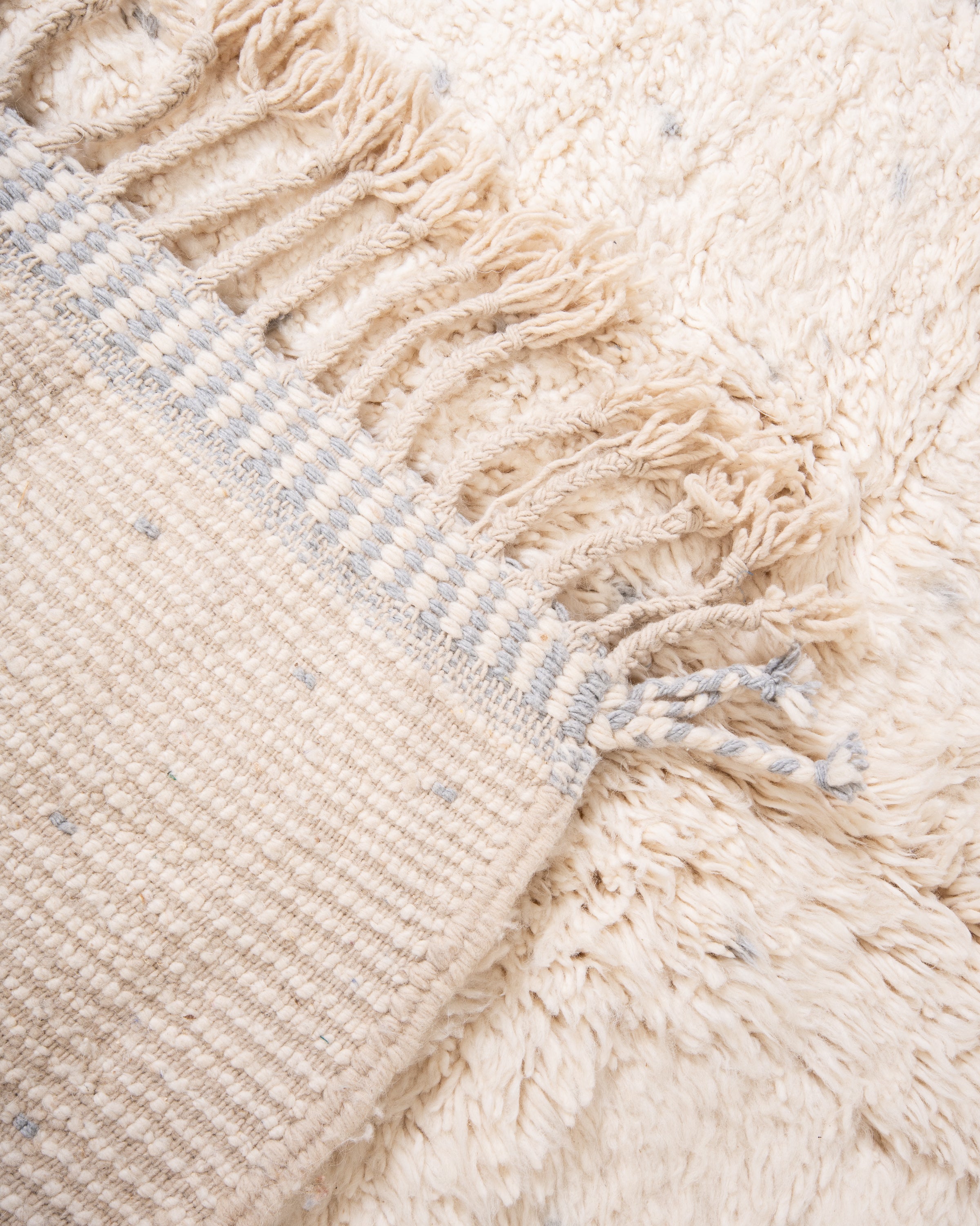 Modern designer handcrafted Berber rug from morocco Beniourain with beautiful colors and patterns