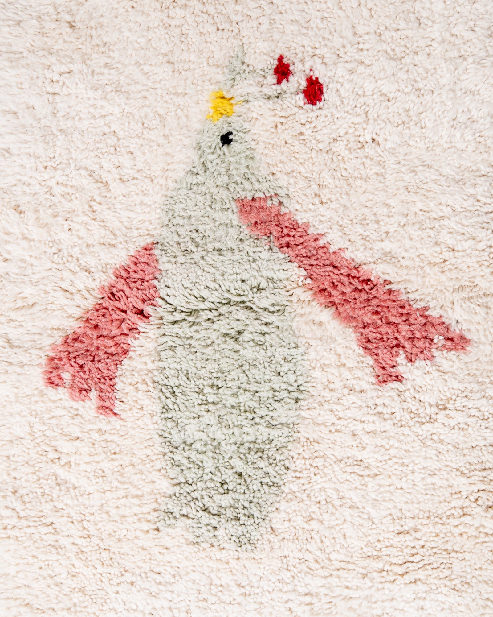 Modern, designer, handcrafted Berber rug from Morocco. Beniourain carpet with beautiful colours and patterns and fluffy wool texture. 