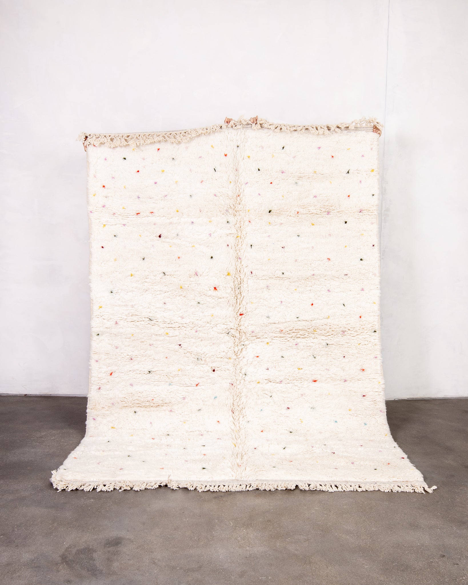 Modern designer handcrafted Berber rug from morocco Beniourain with beautiful colors and patterns