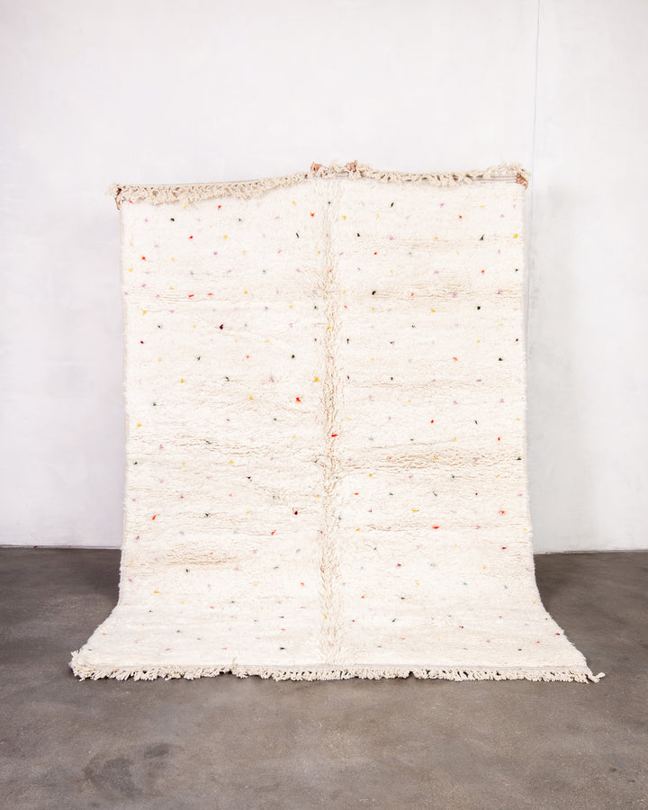 Modern designer handcrafted Berber rug from morocco Beniourain with beautiful colors and patterns