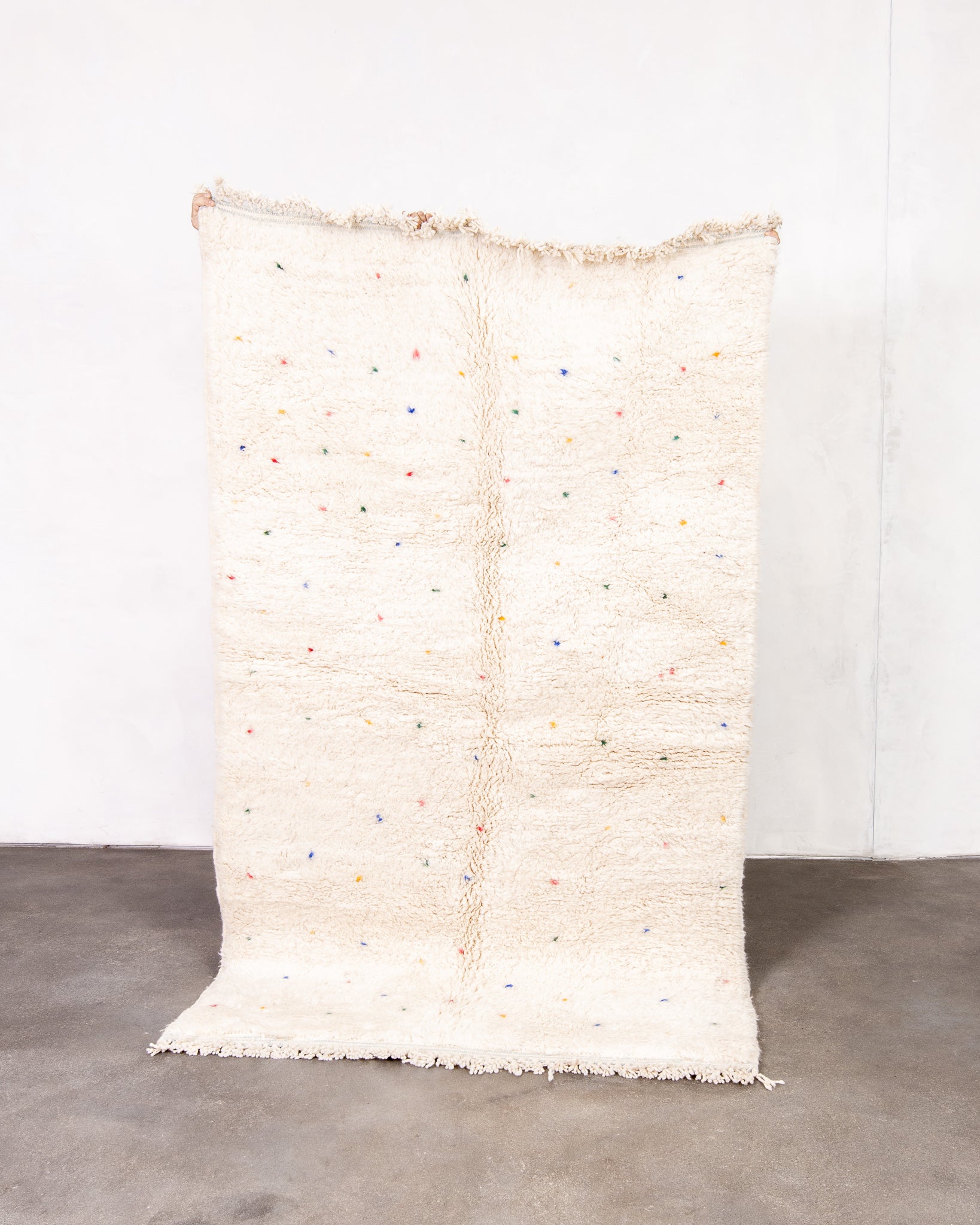 Modern designer handcrafted Berber rug from morocco Beniourain with beautiful colors and patterns