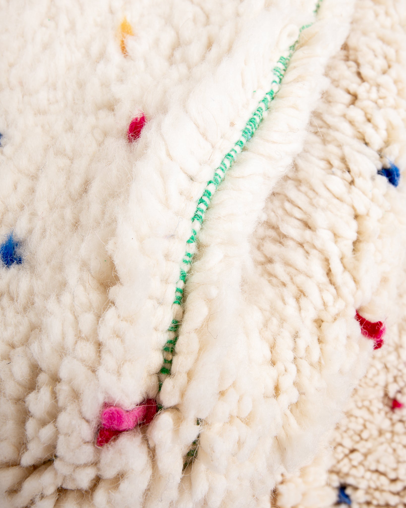 Modern designer handcrafted Berber rug from morocco Beniourain with beautiful colors and patterns