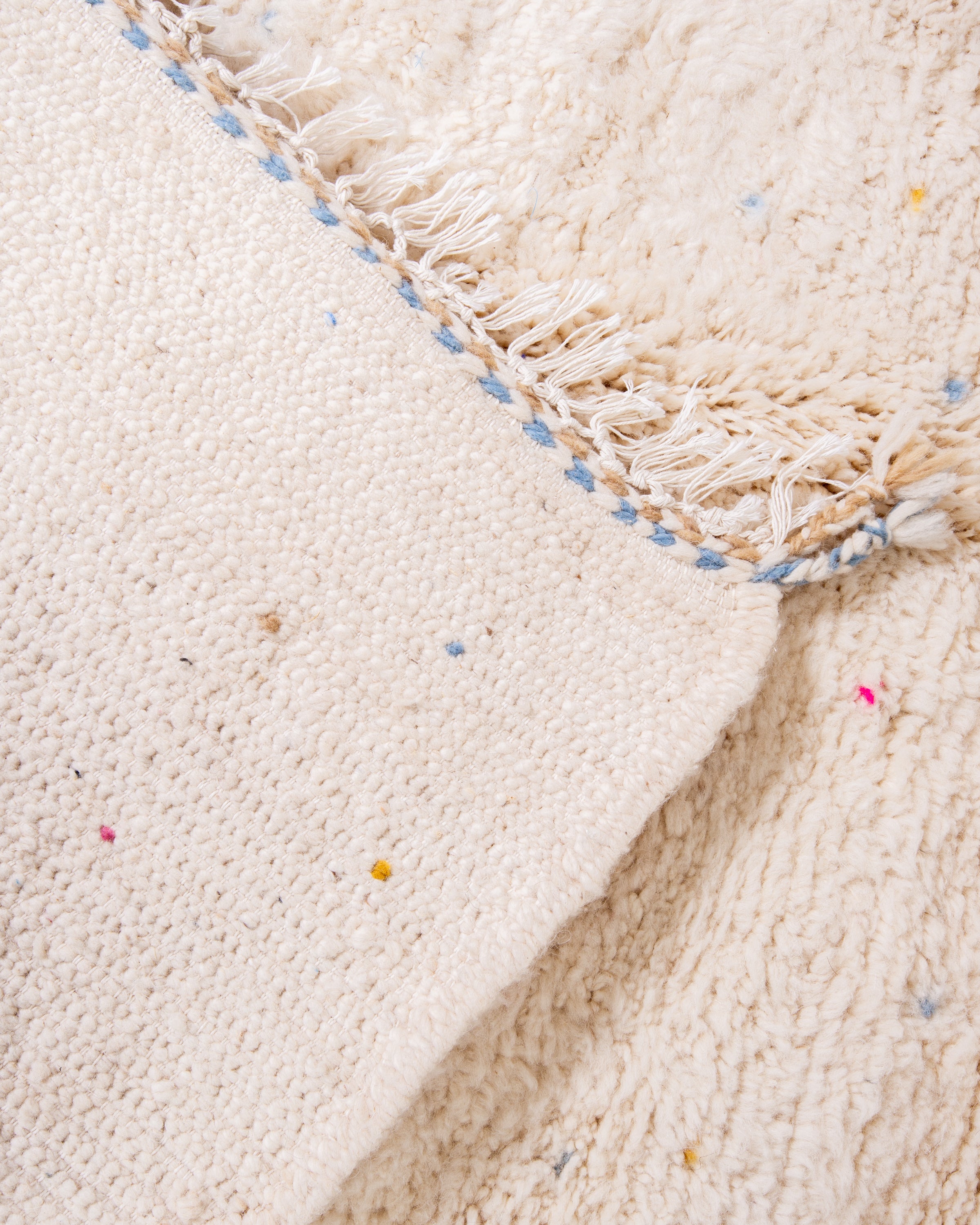 Modern designer handcrafted Berber rug from morocco Beniourain with beautiful colors and patterns