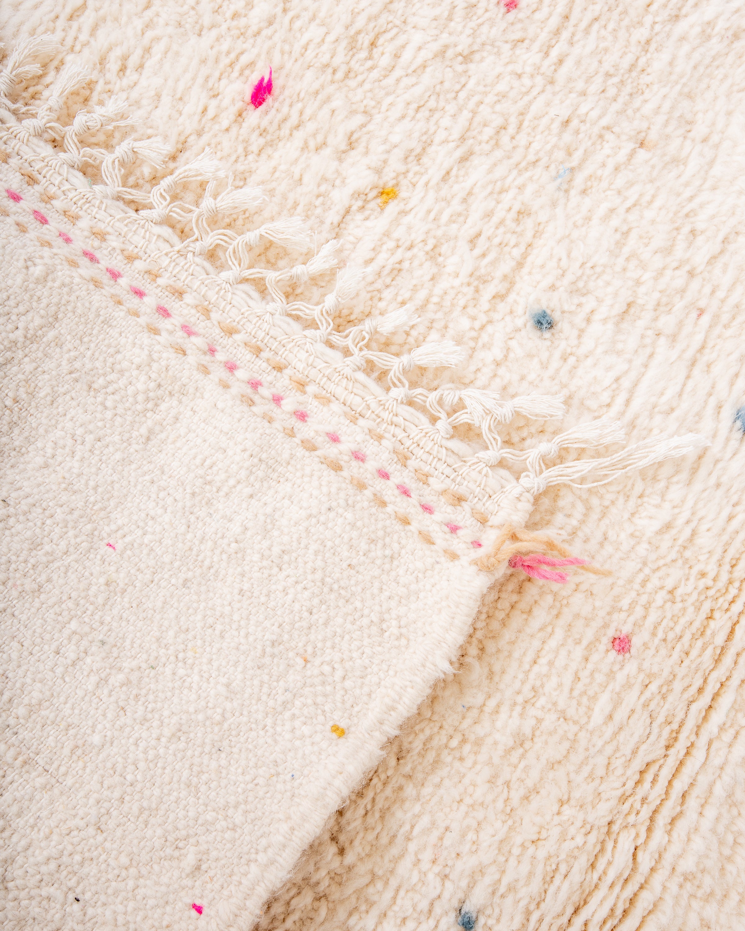 Modern designer handcrafted Berber rug from morocco Beniourain with beautiful colors and patterns