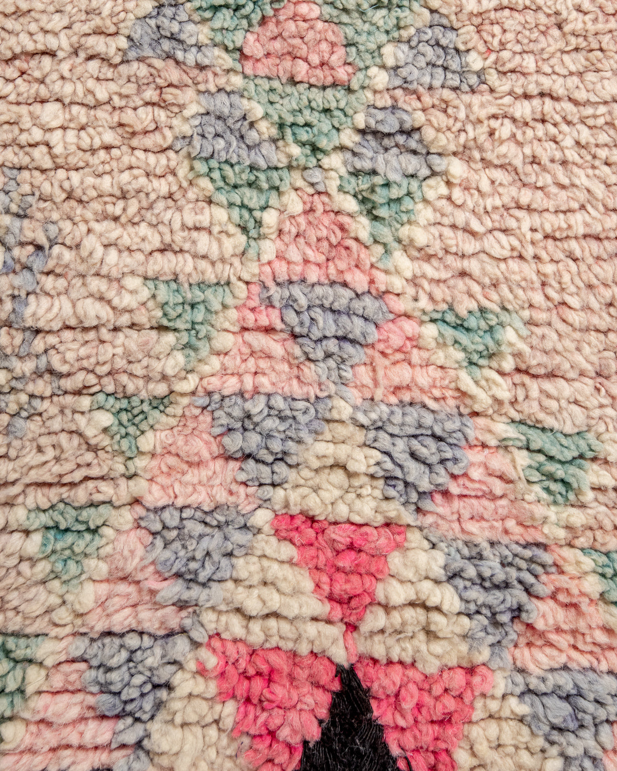 Modern, designer, handcrafted Berber runner rug from Morocco. Vintage carpet with beautiful colours and patterns and fluffy texture.