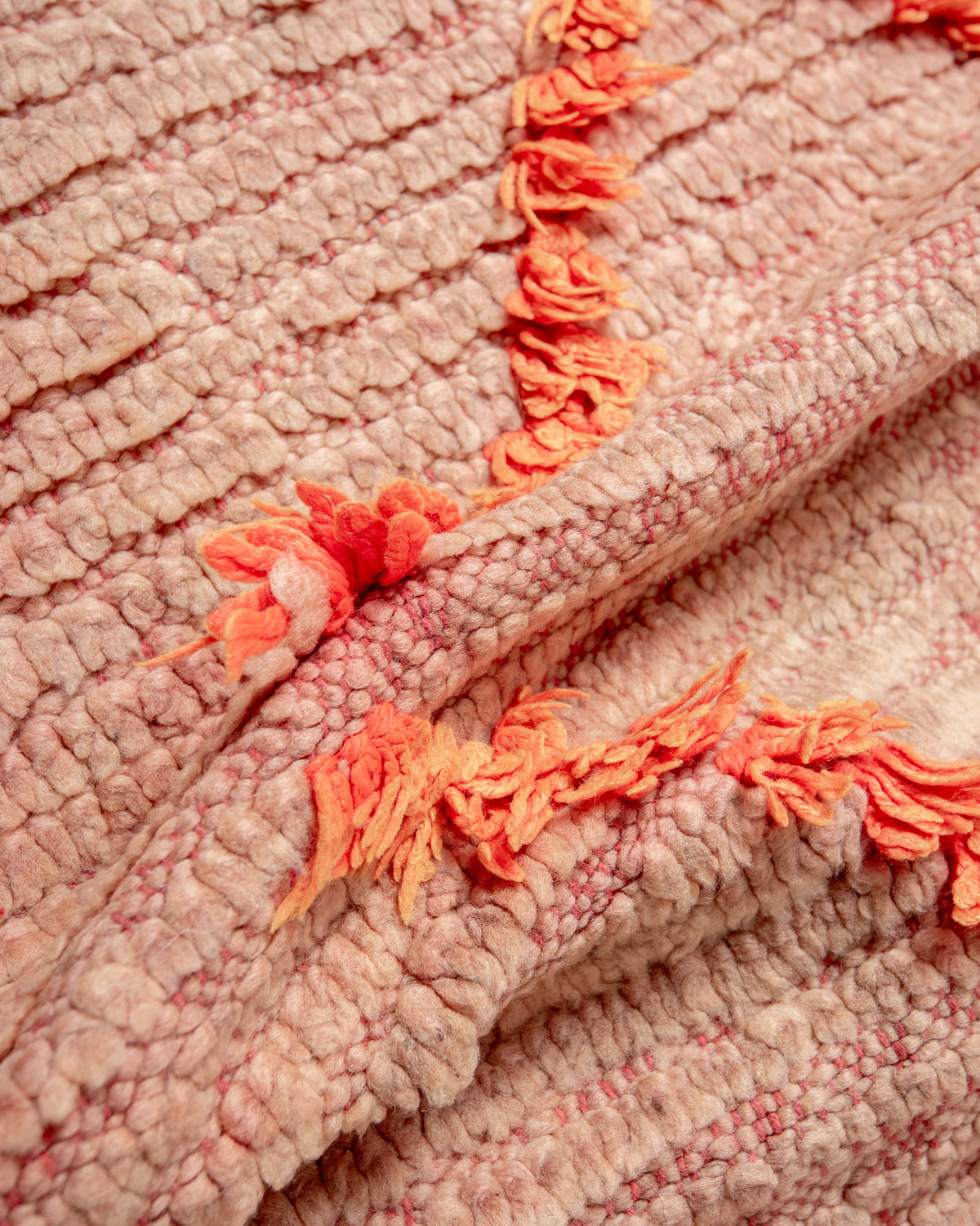 Modern, designer, handcrafted Berber runner rug from Morocco. Vintage carpet with beautiful colours and patterns and fluffy texture.