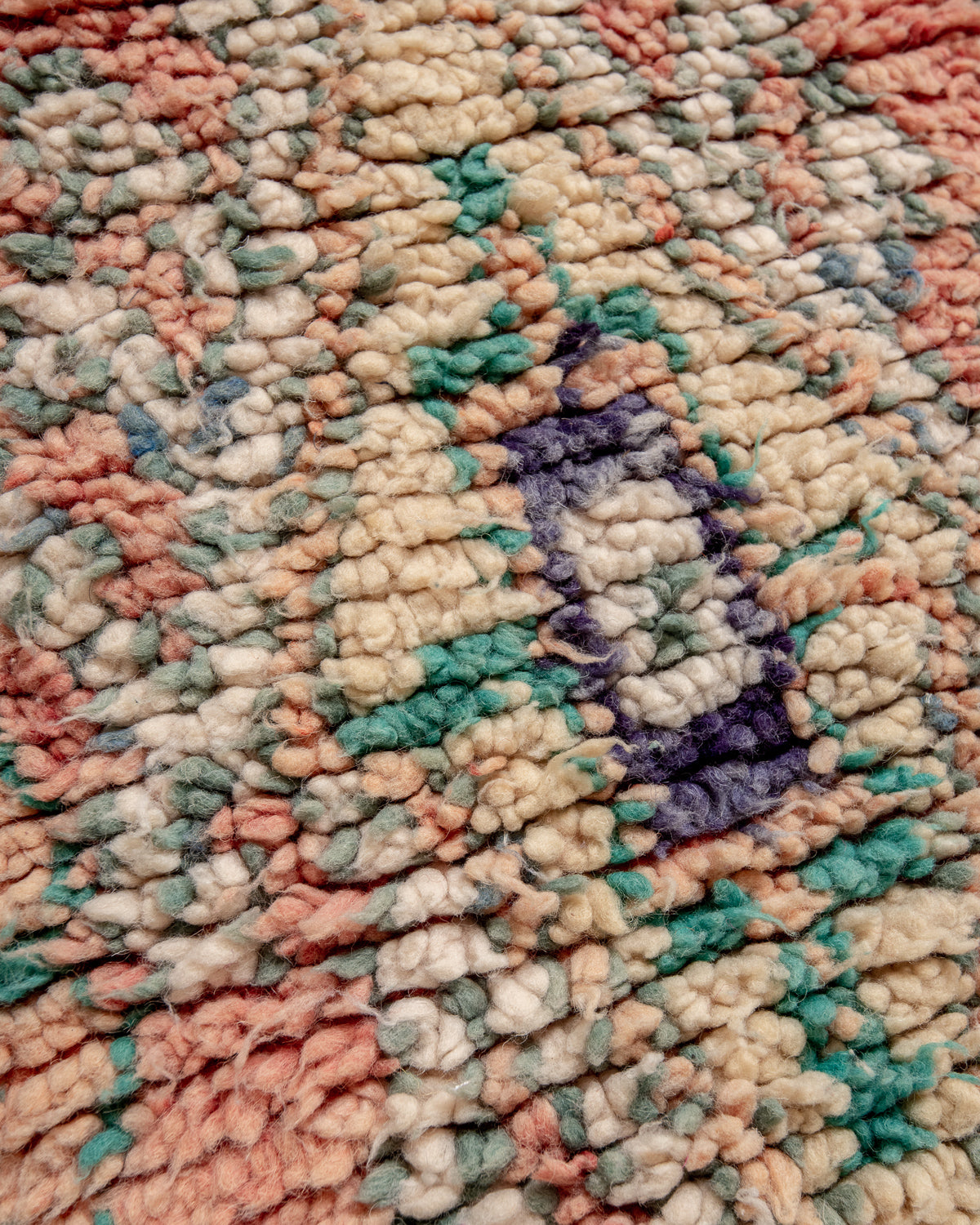 Modern, designer, handcrafted Berber runner rug from Morocco. Vintage carpet with beautiful colours and patterns and fluffy texture.